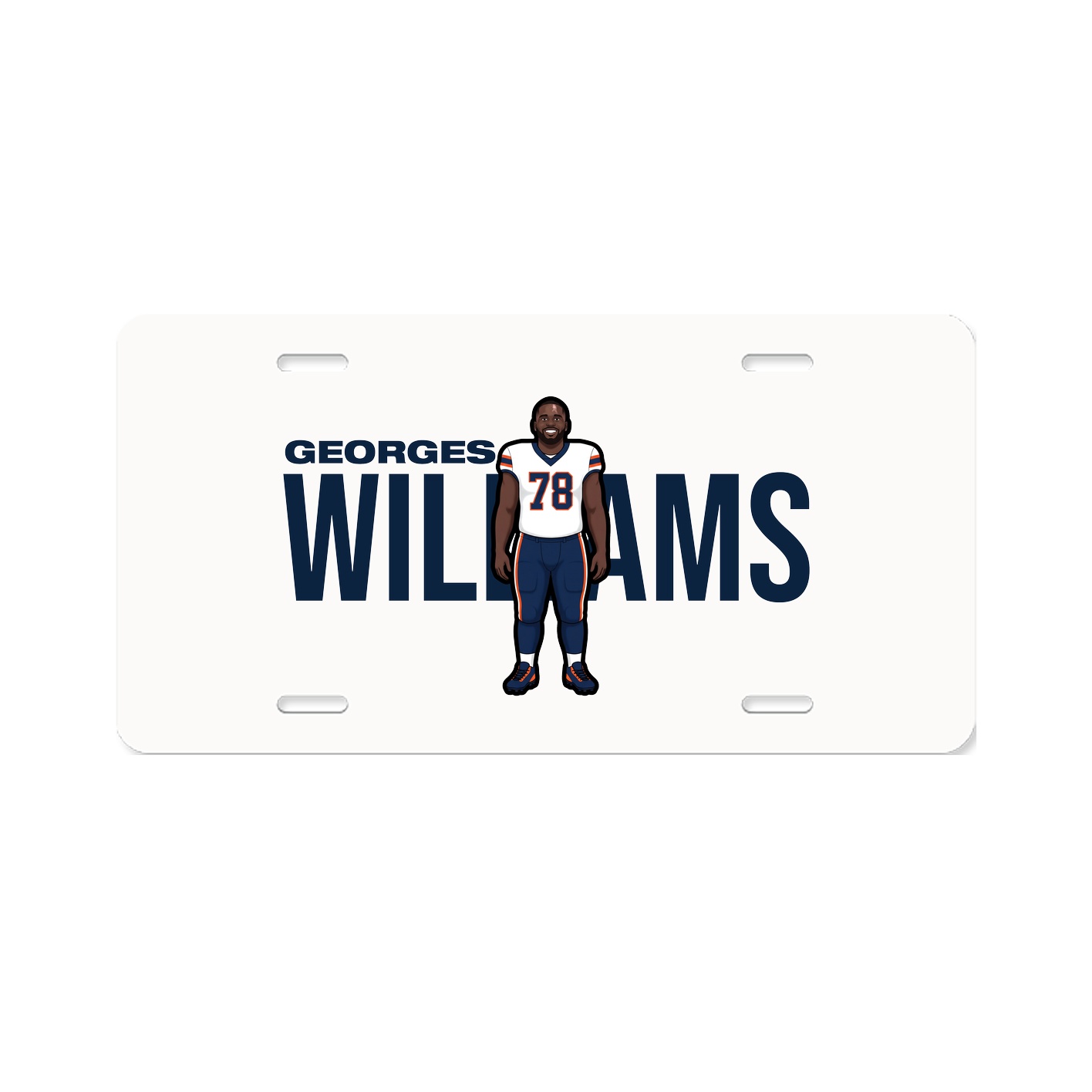 License Plate — Player Name in Classic