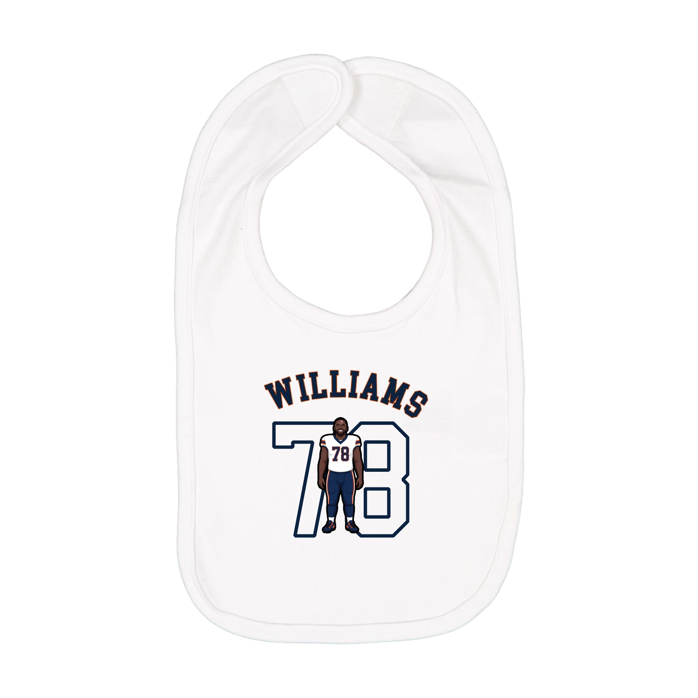 Infant Bib — Shirsey Arch in White