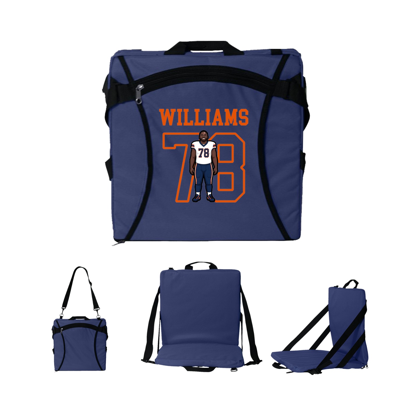 Folding Stadium Seat — Shirsey in Navy