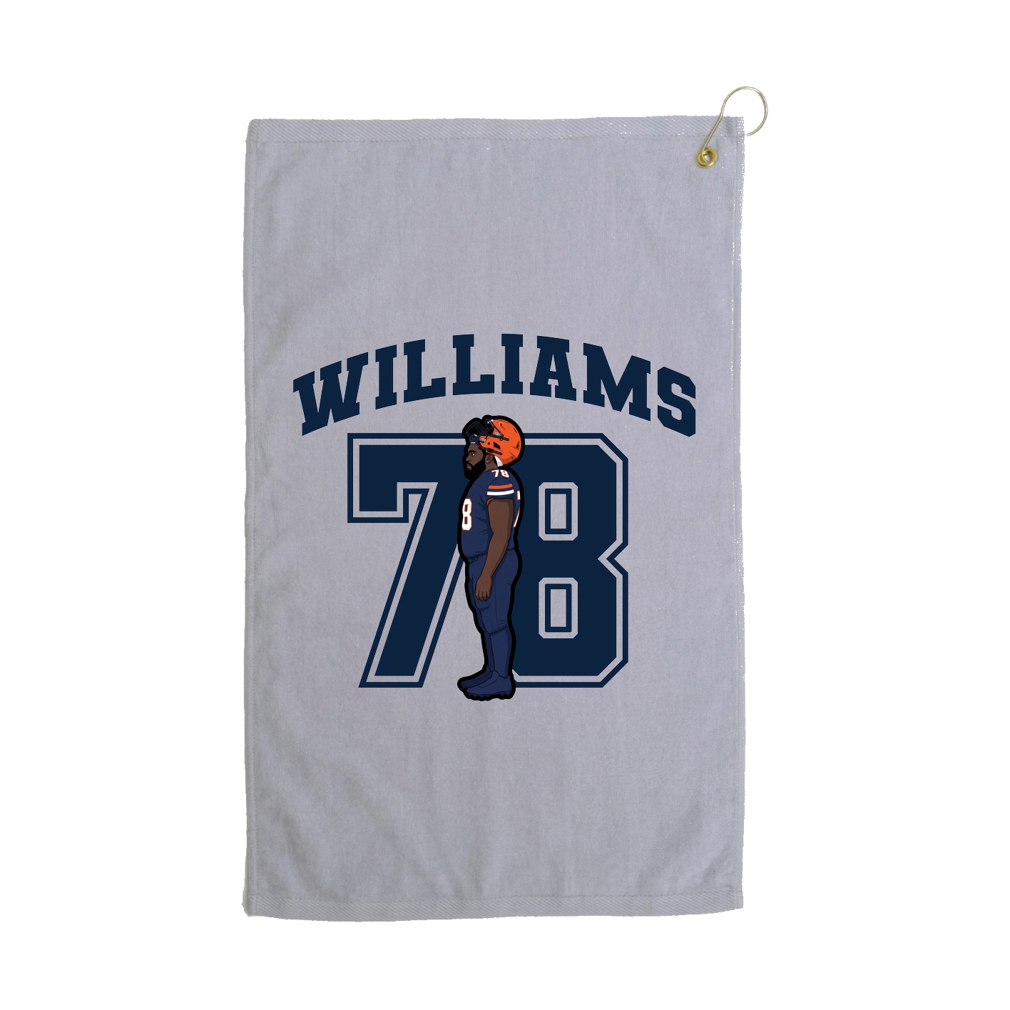 Golf Towel — Number in Grey