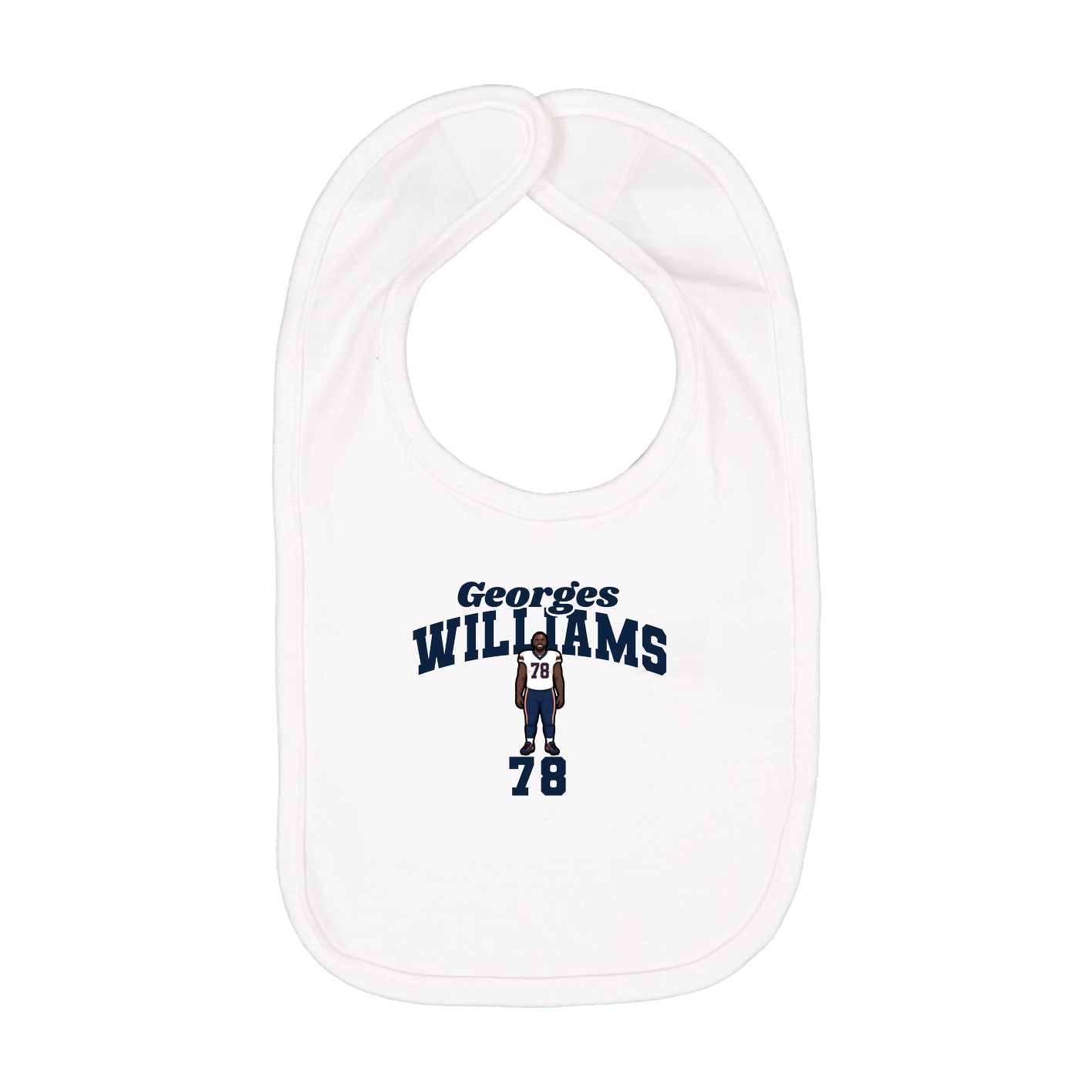 Infant Bib — Signature Arch in White