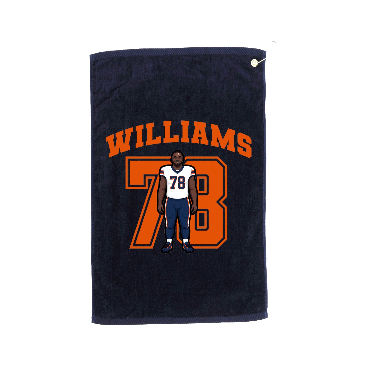 Golf Towel — Number in Navy