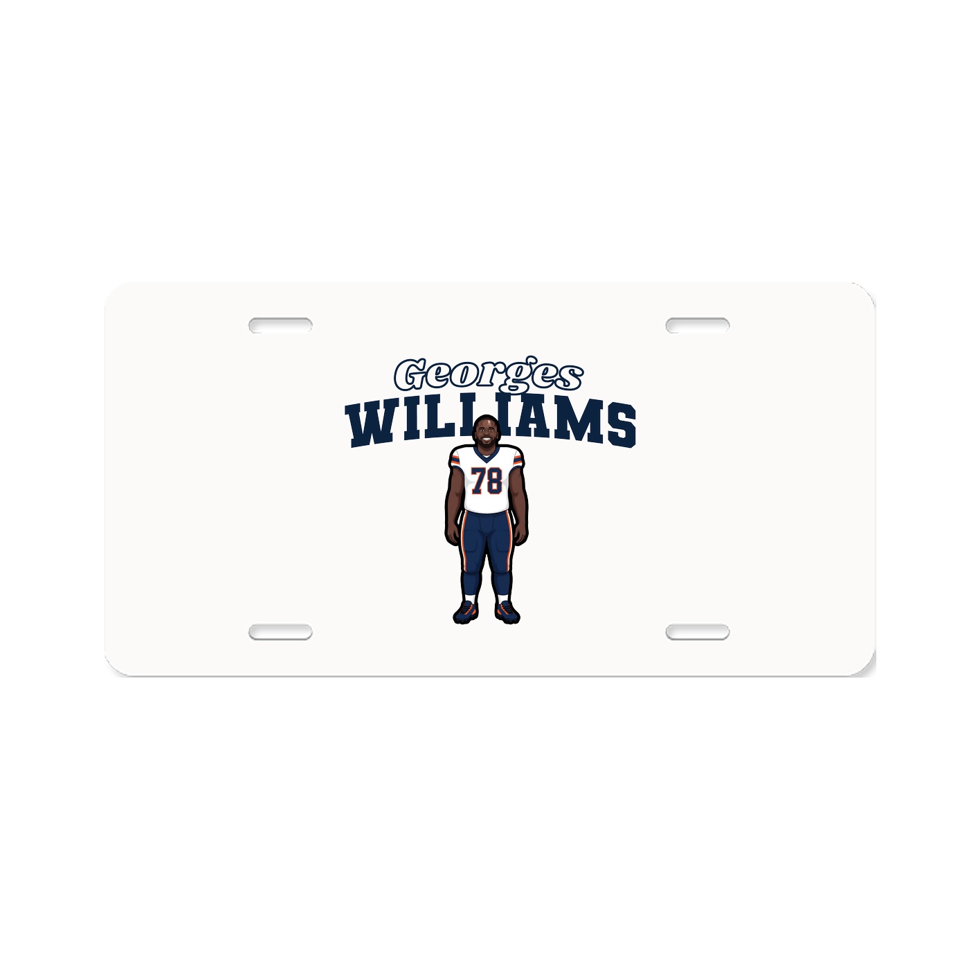License Plate — Name Arch in Classic