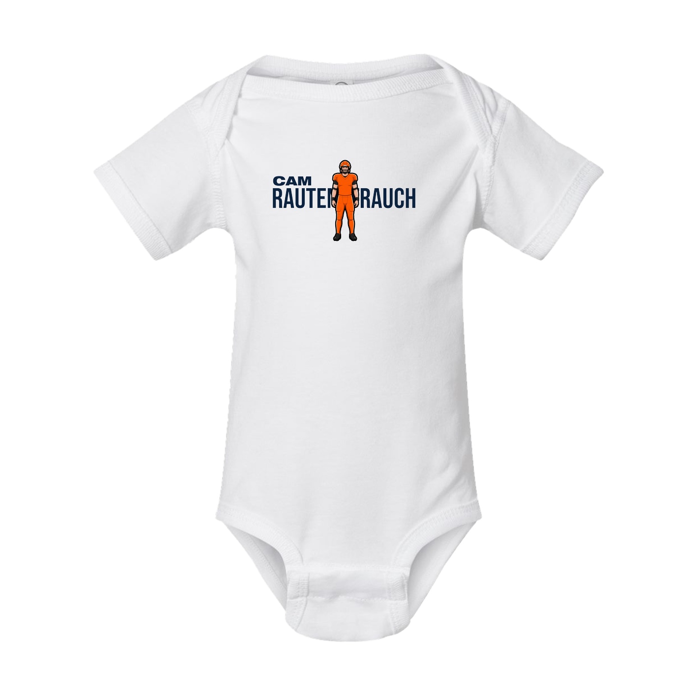 Baby Onesie — Player Name in White