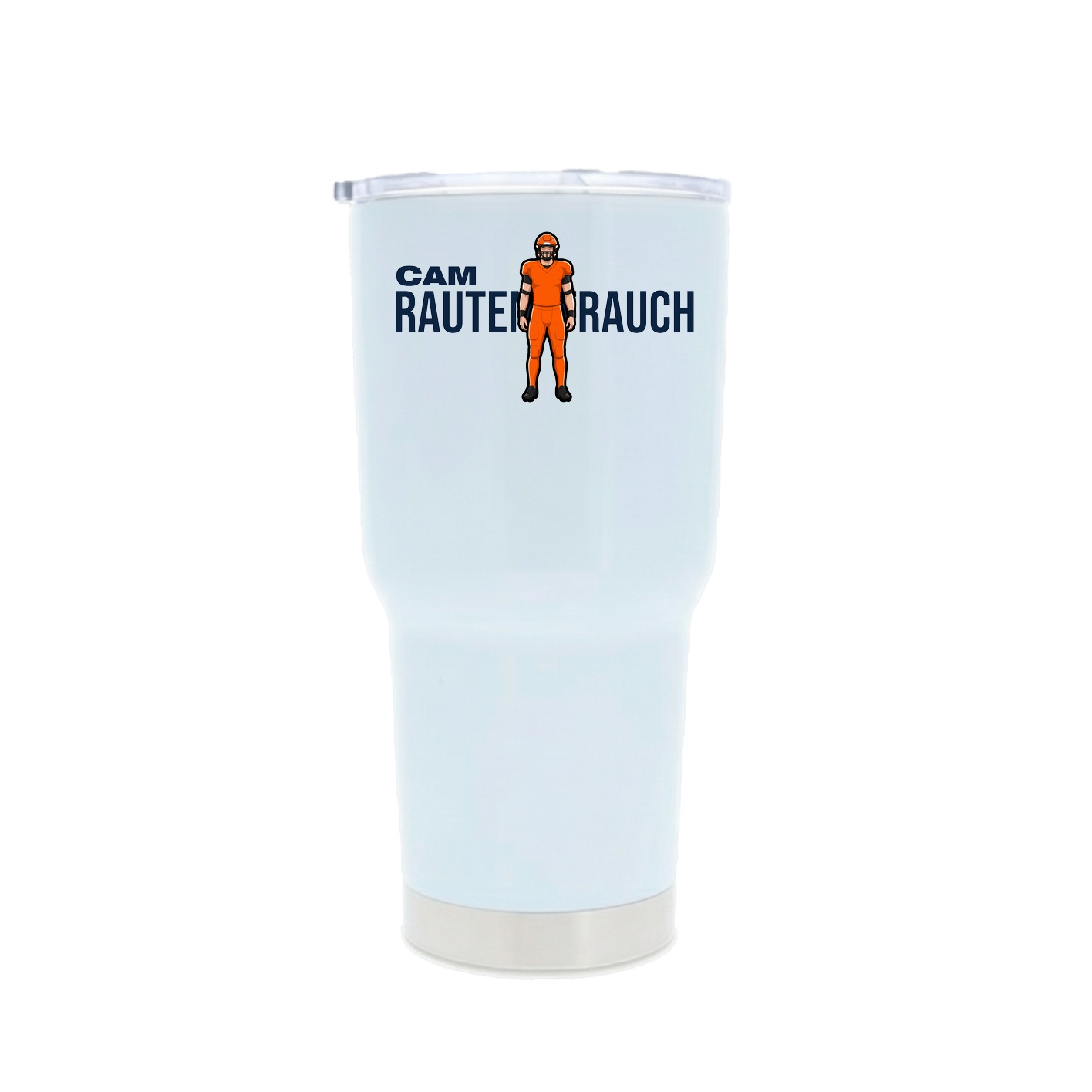 30oz Stainless Steel Tumbler — Player Name in White