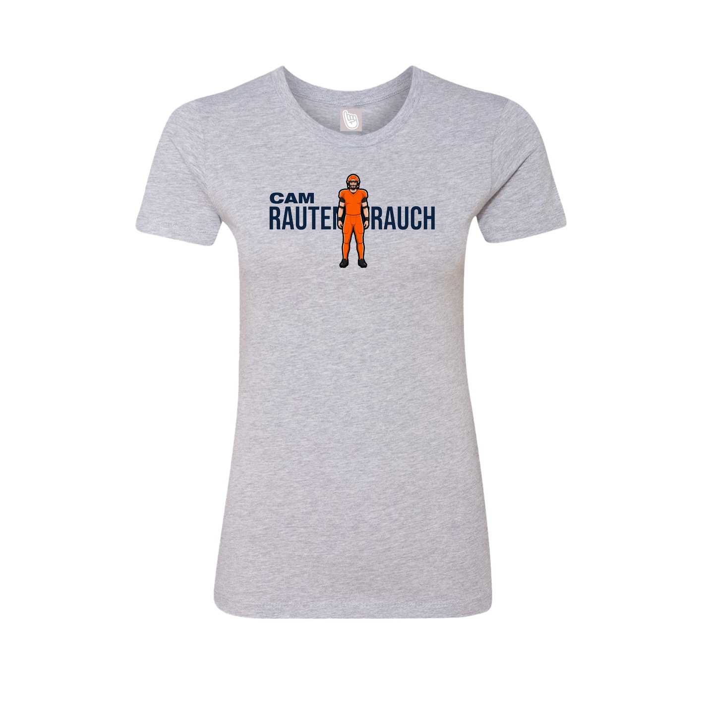 Fitted Women's Tee — Player Name in Grey