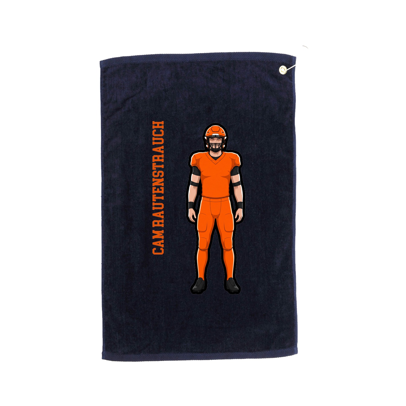 Golf Towel — Name Vertical in Navy
