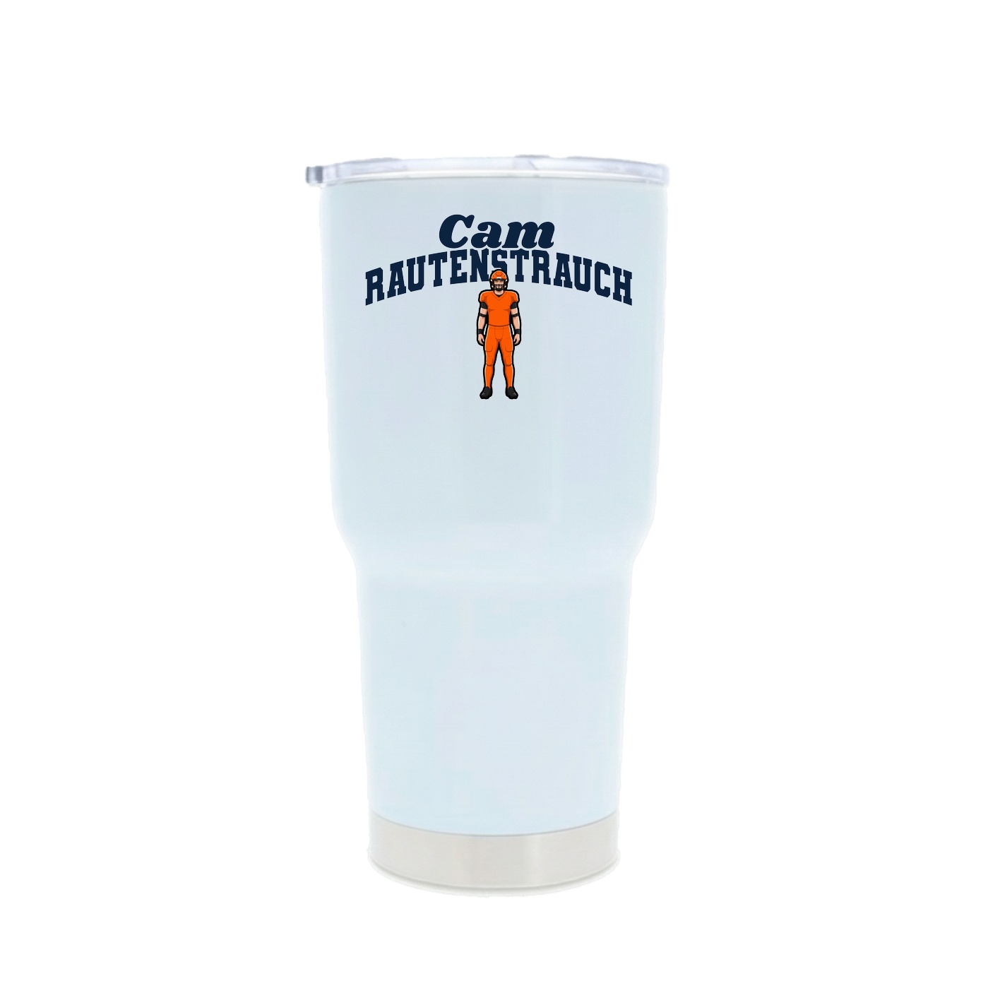 30oz Stainless Steel Tumbler — Signature Arch in White