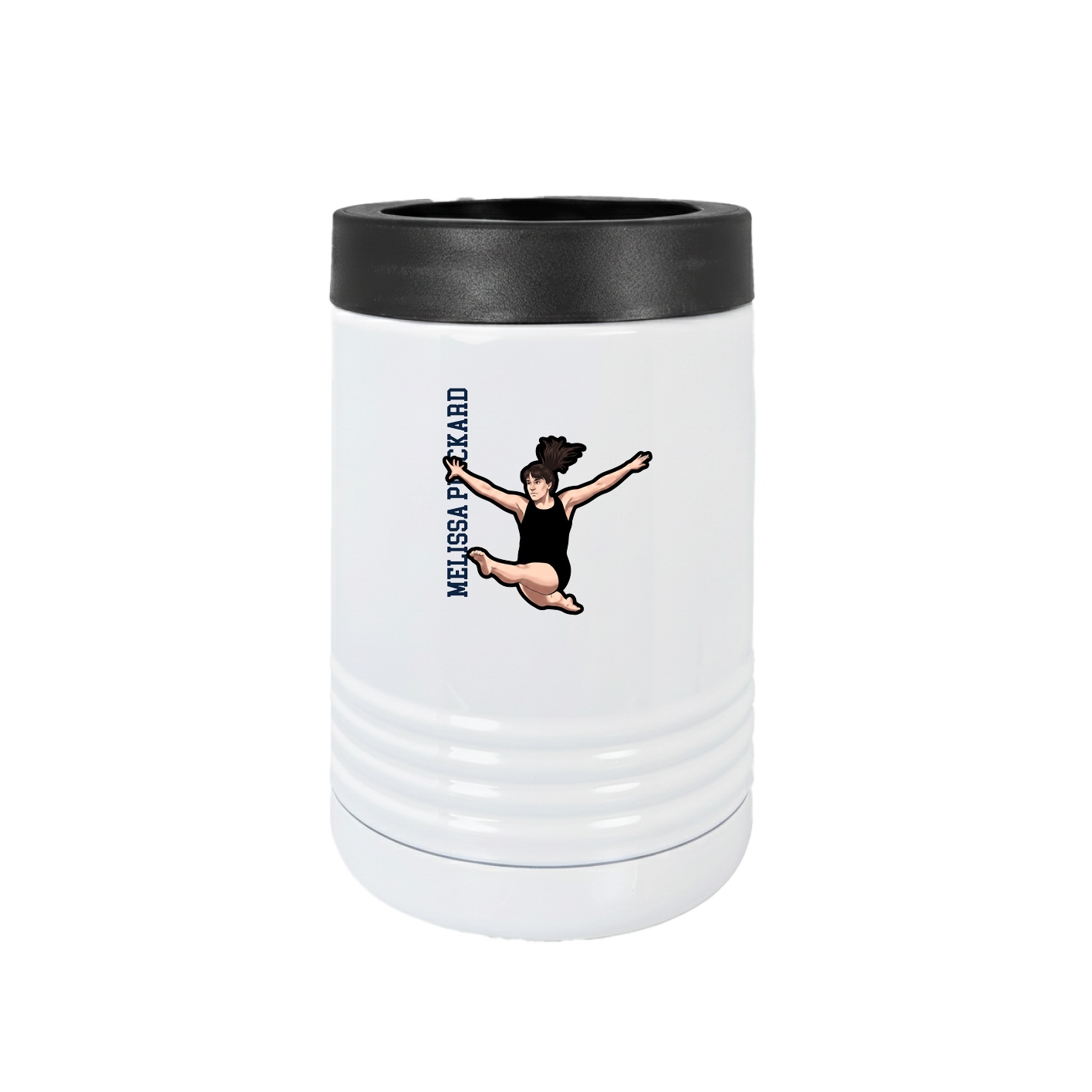 Beverage Holder — Name Vertical in White