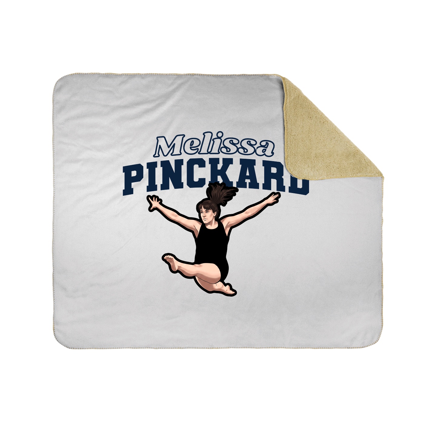 Throw Blanket — Name Arch in White