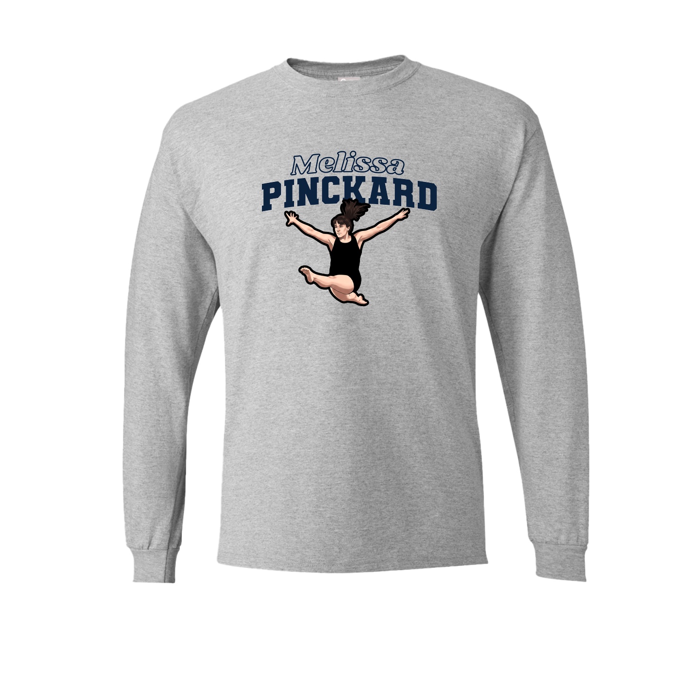 Long Sleeve Tee — Name Arch in Grey