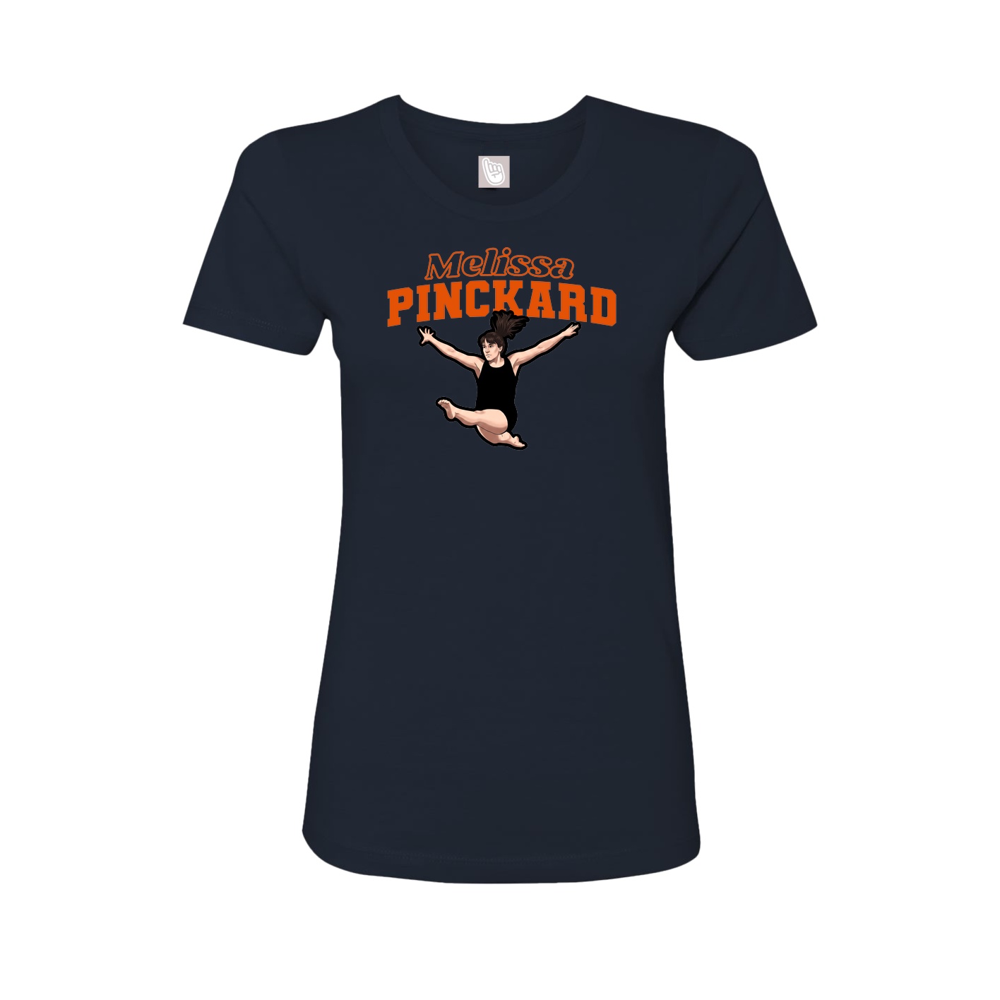 Fitted Women's Tee — Name Arch in Navy