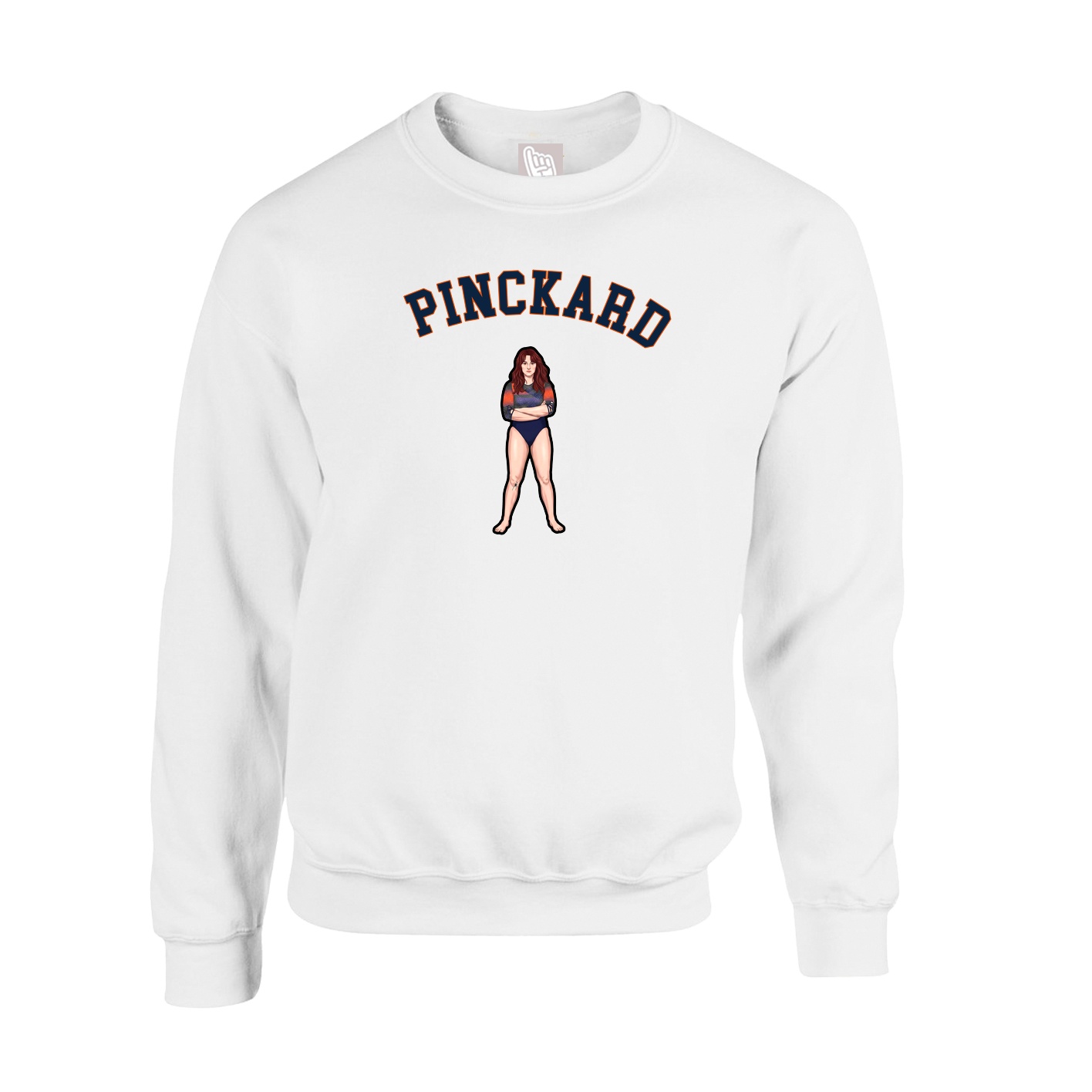 Fleece Crew — Shirsey Arch in White