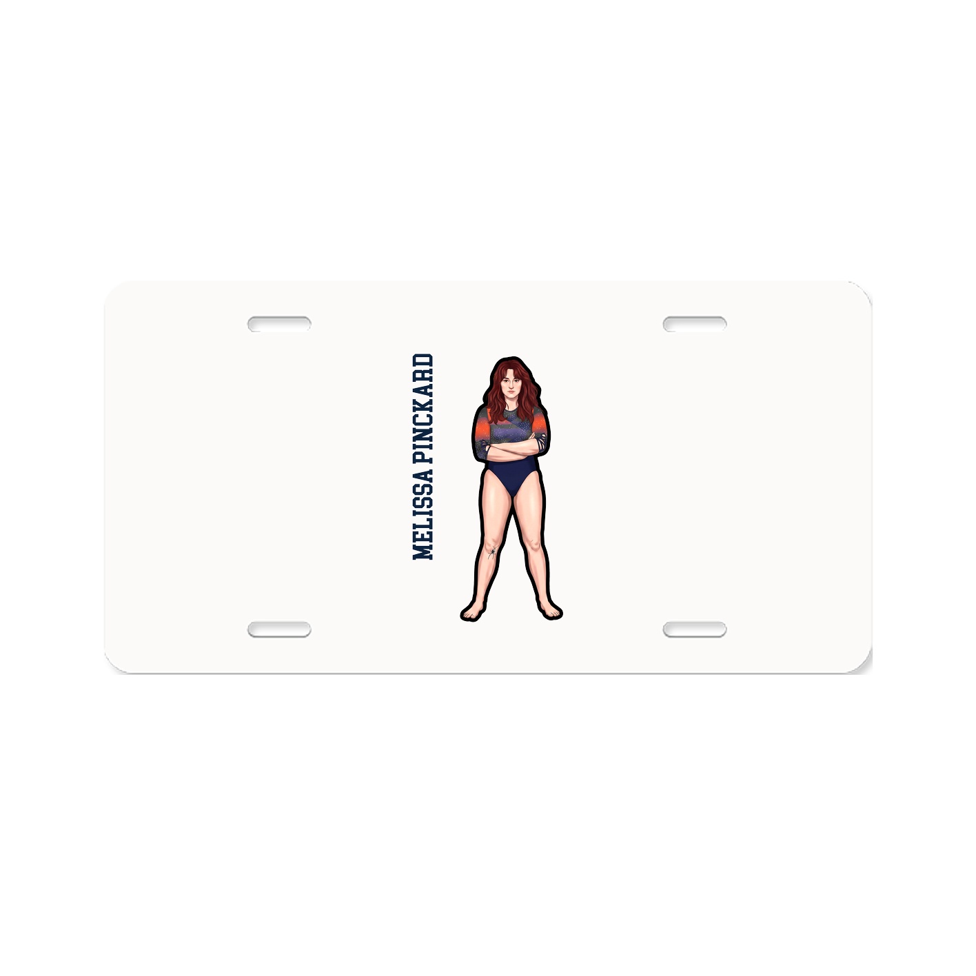 License Plate — Name Vertical in Classic