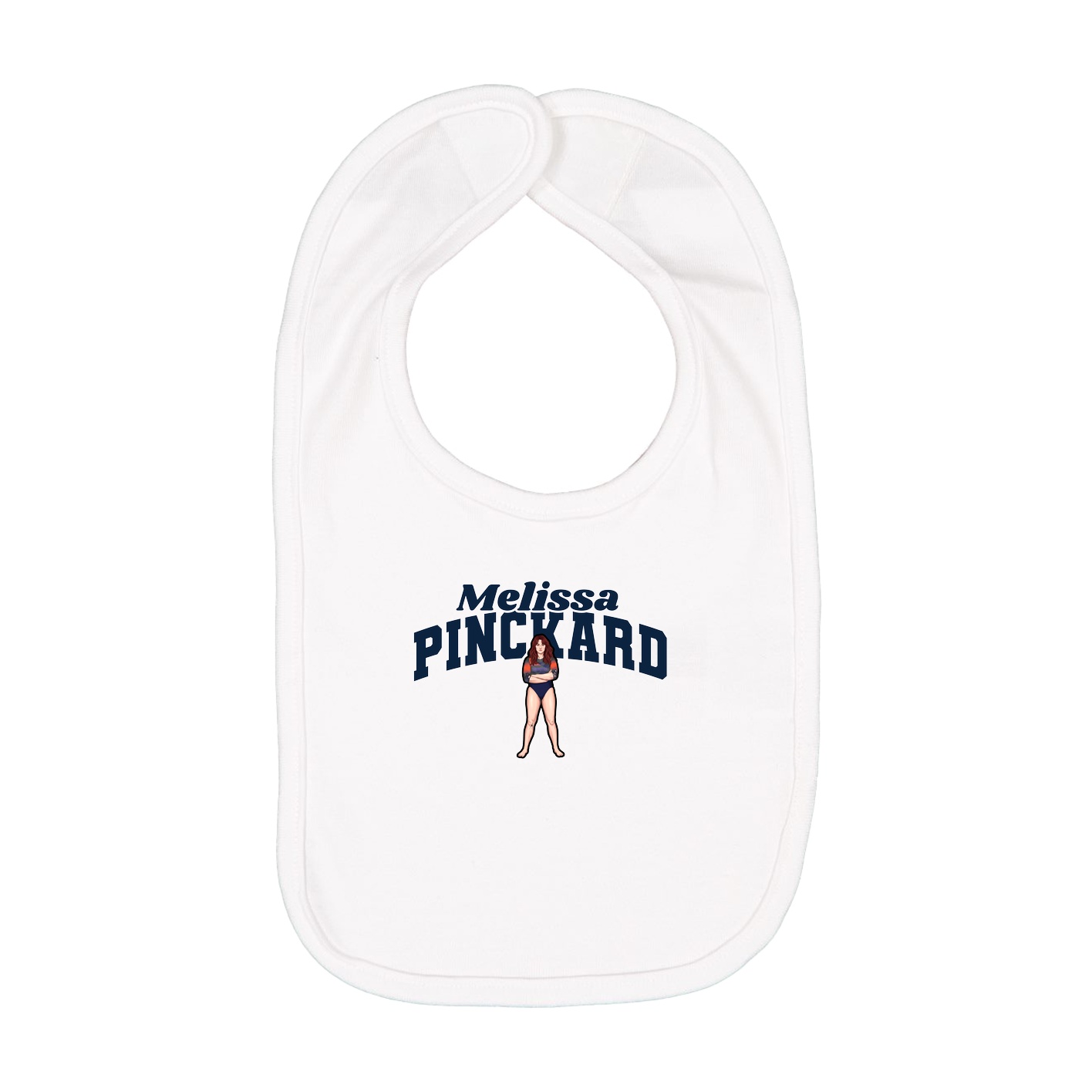 Infant Bib — Signature Arch in White