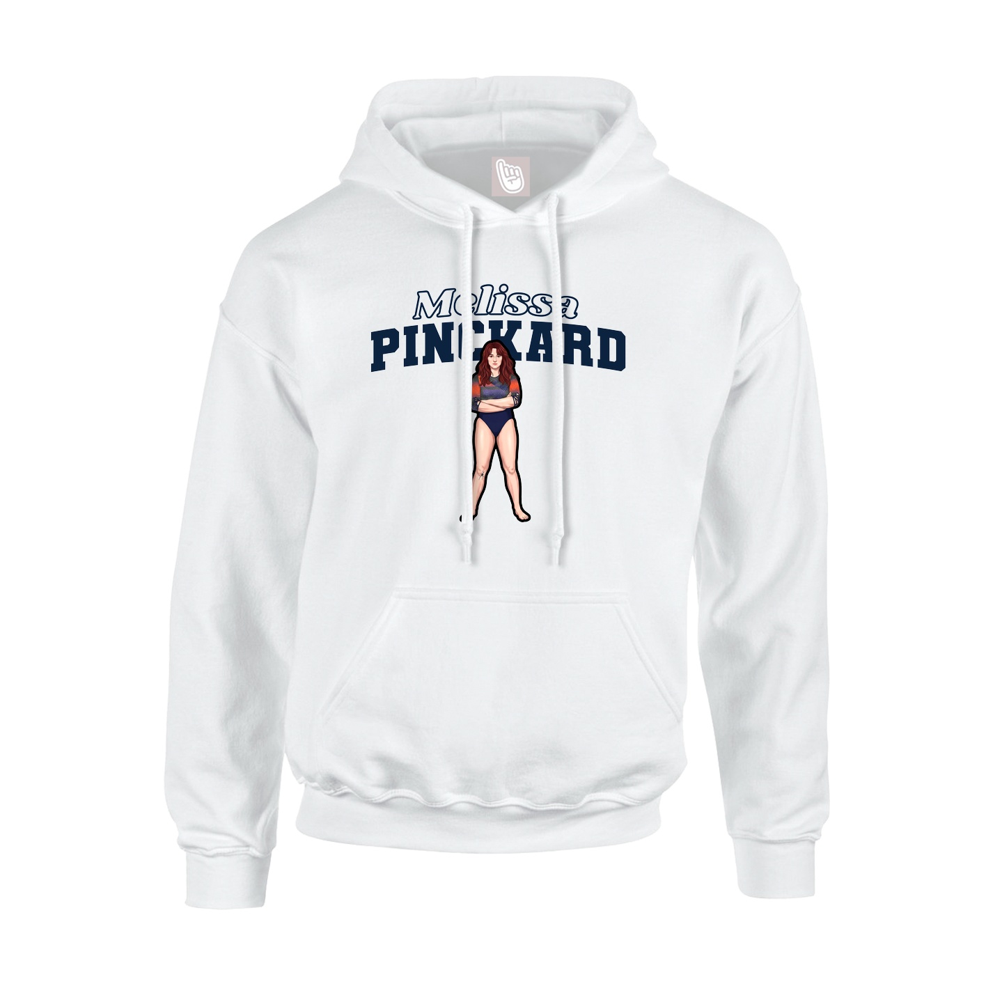 Hoodie — Name Arch in White