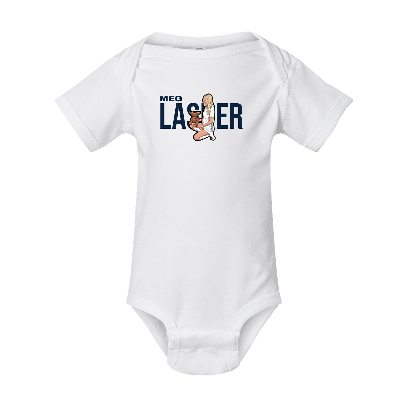 Baby Onesie — Player Name in White