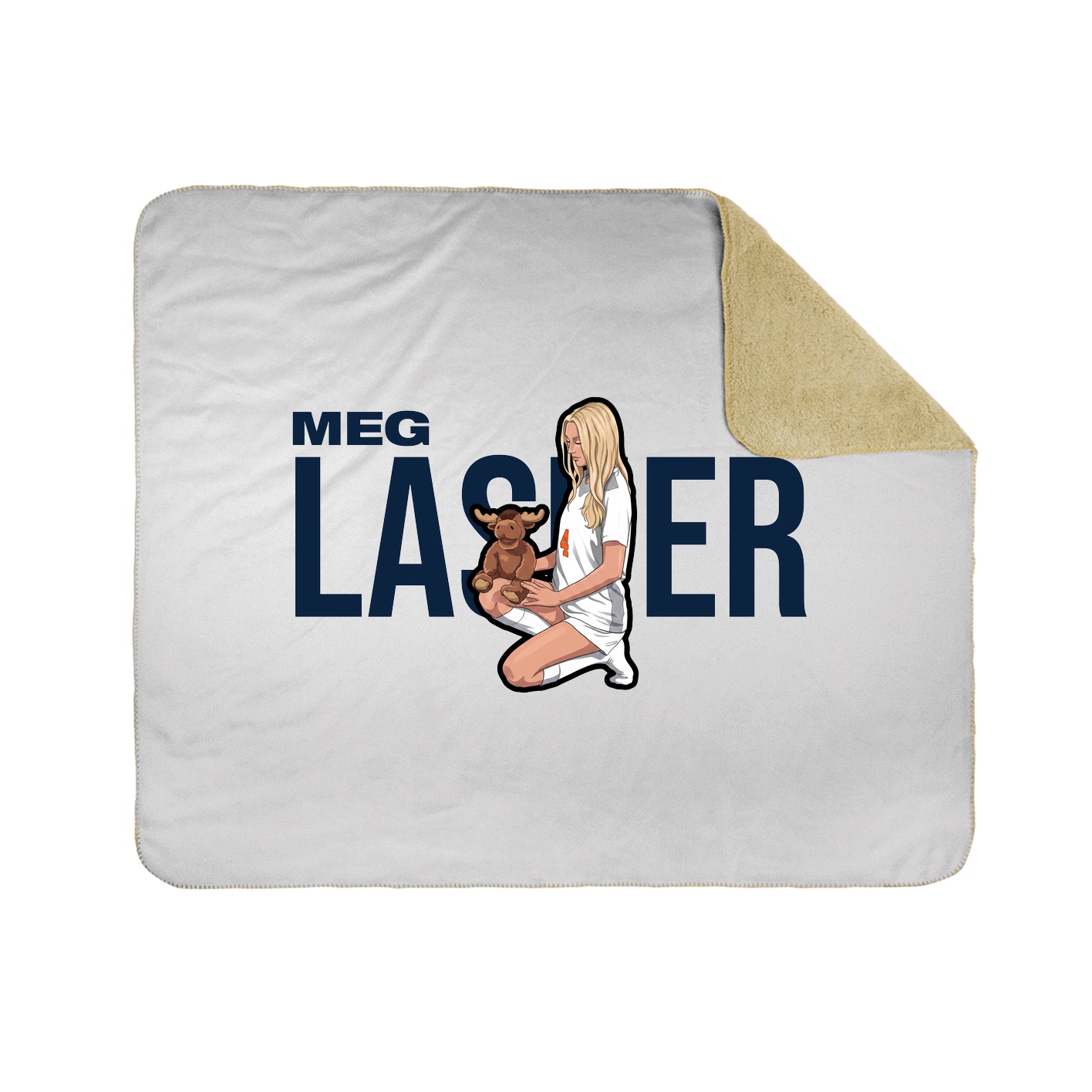 Throw Blanket — Player Name in White