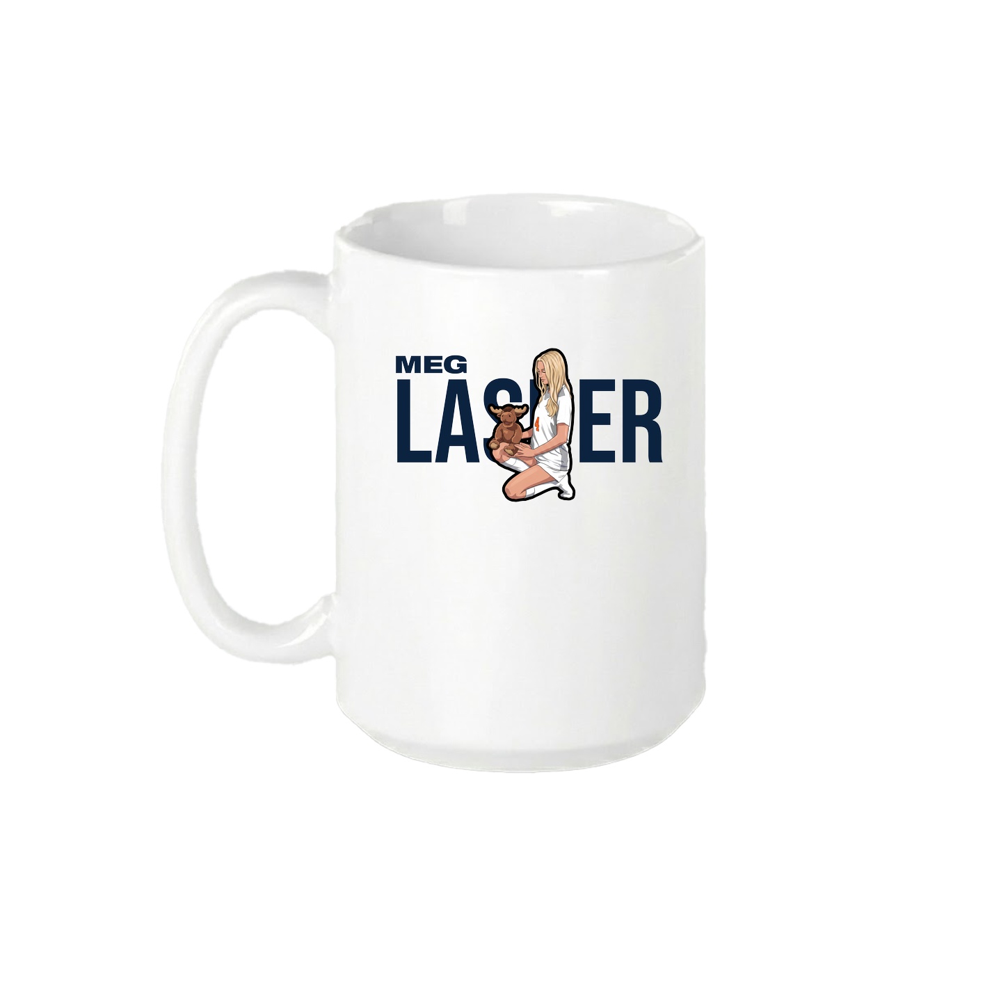 15oz Coffee Mug — Player Name in White