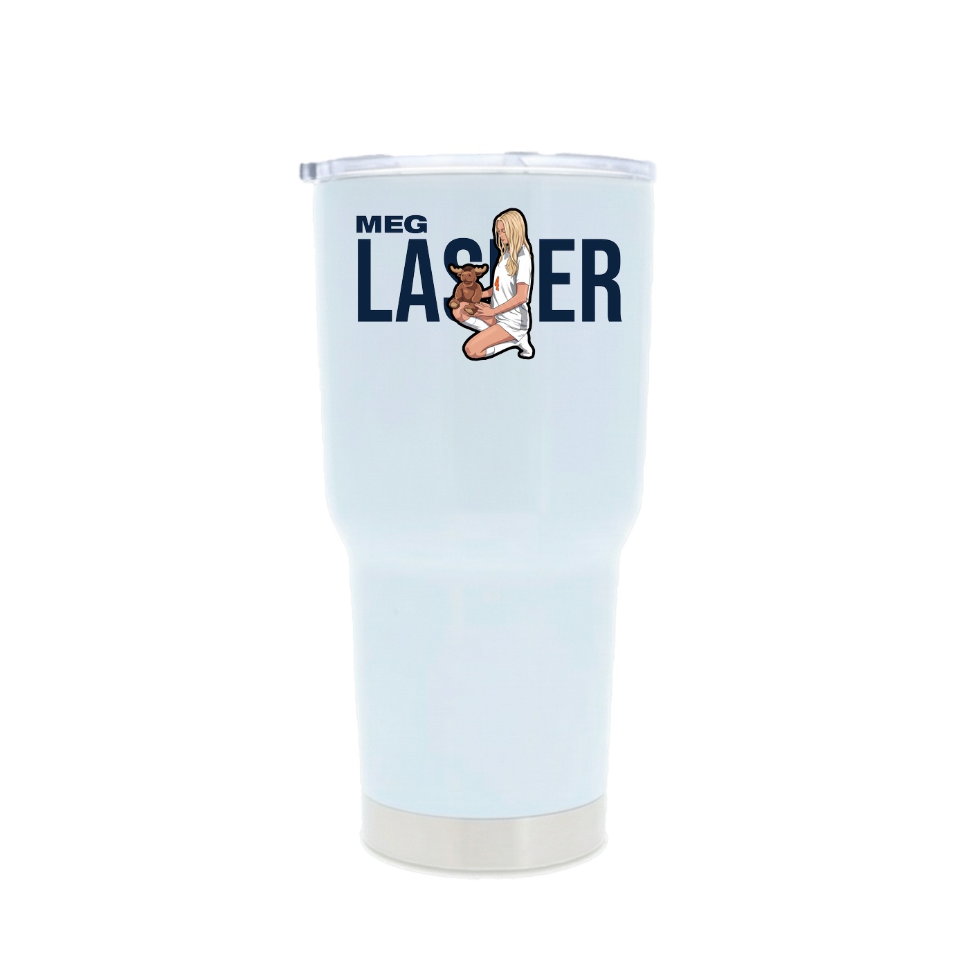 30oz Stainless Steel Tumbler — Player Name in White