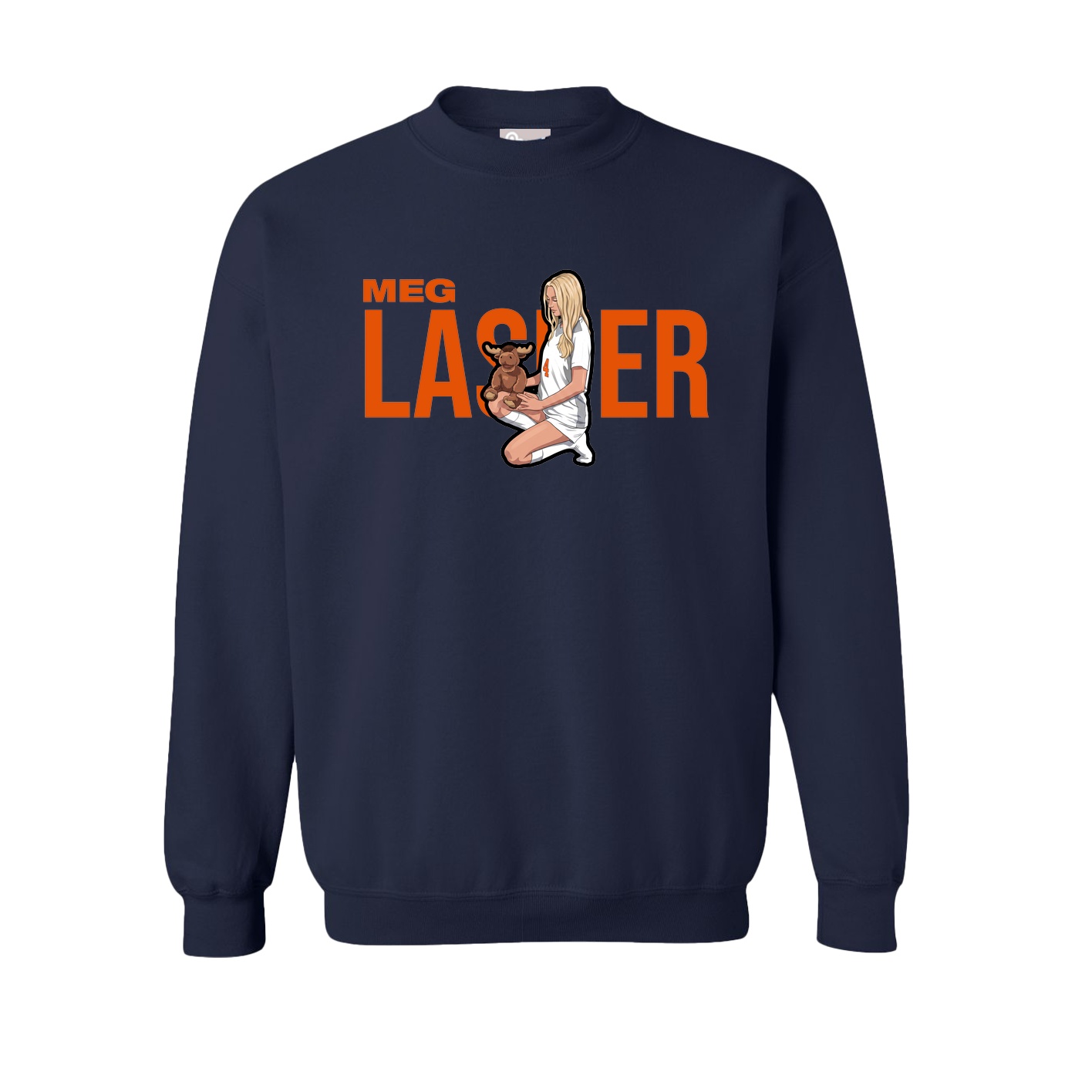 Fleece Crew — Player Name in Navy