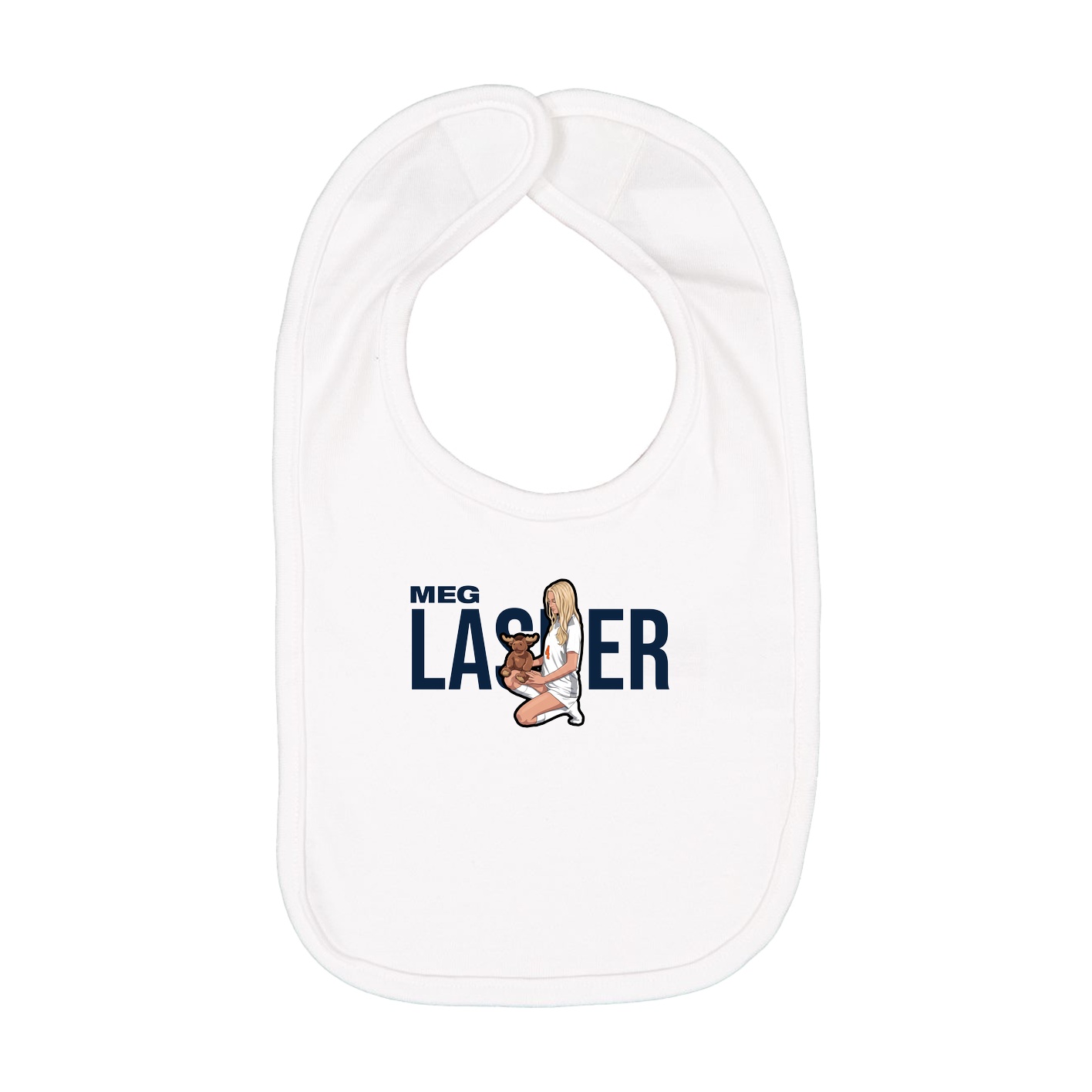 Infant Bib — Player Name in White