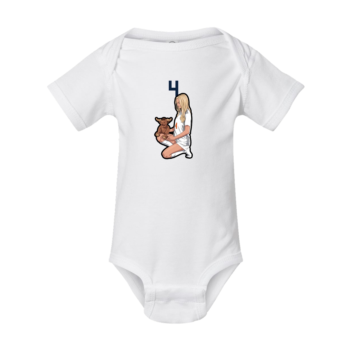 Baby Onesie — Number Top in White