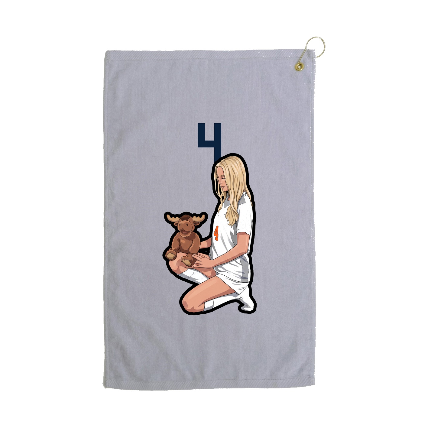 Golf Towel — Number Top in Grey