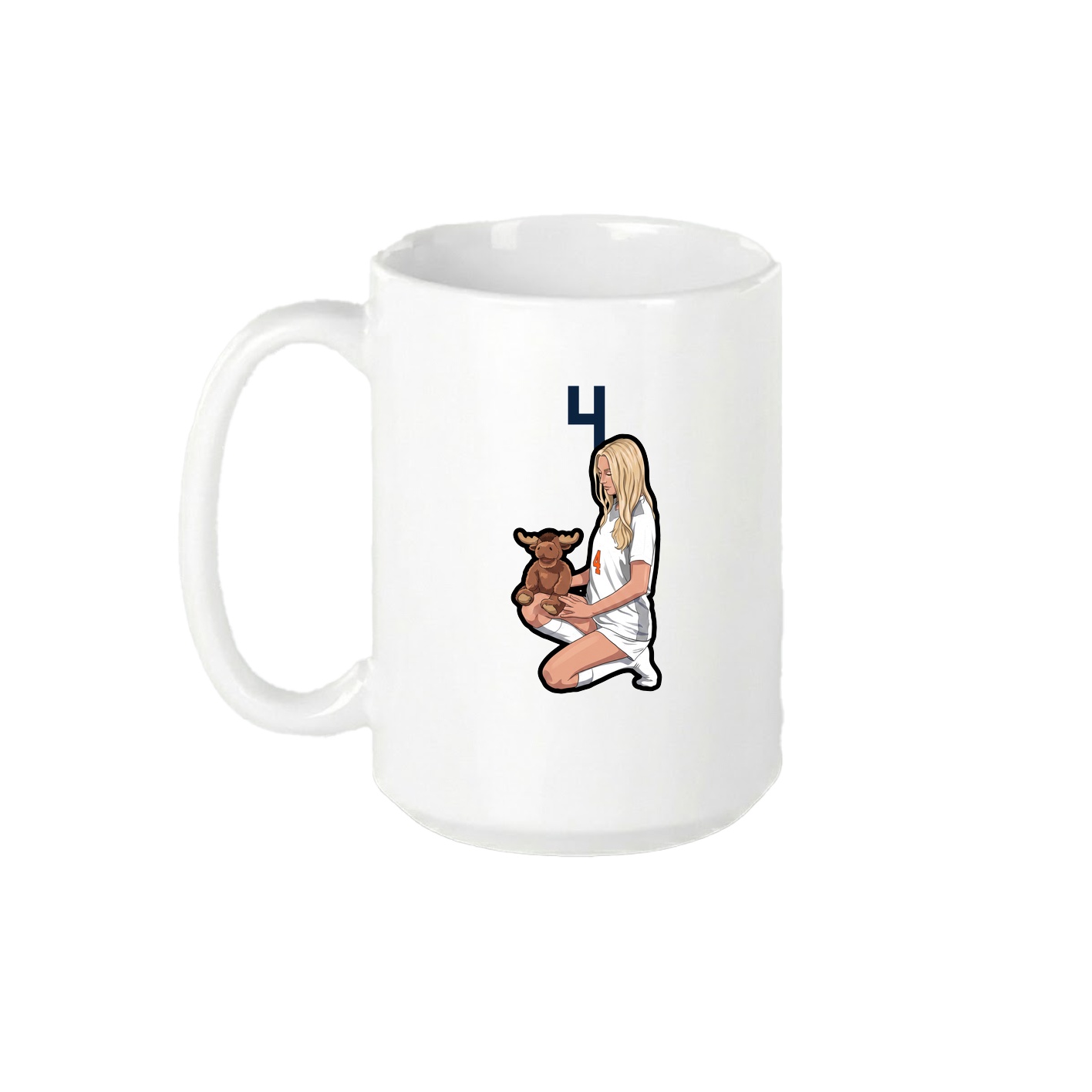 15oz Coffee Mug — Number Top in White