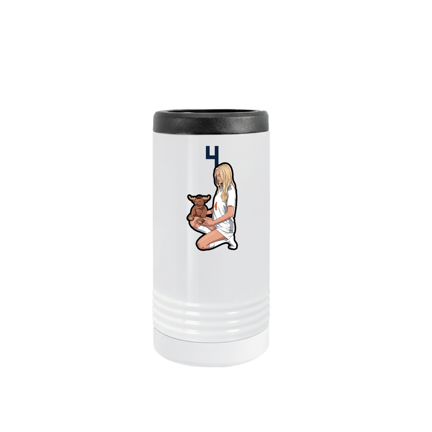 Slim Beverage Holder — Number Top in White