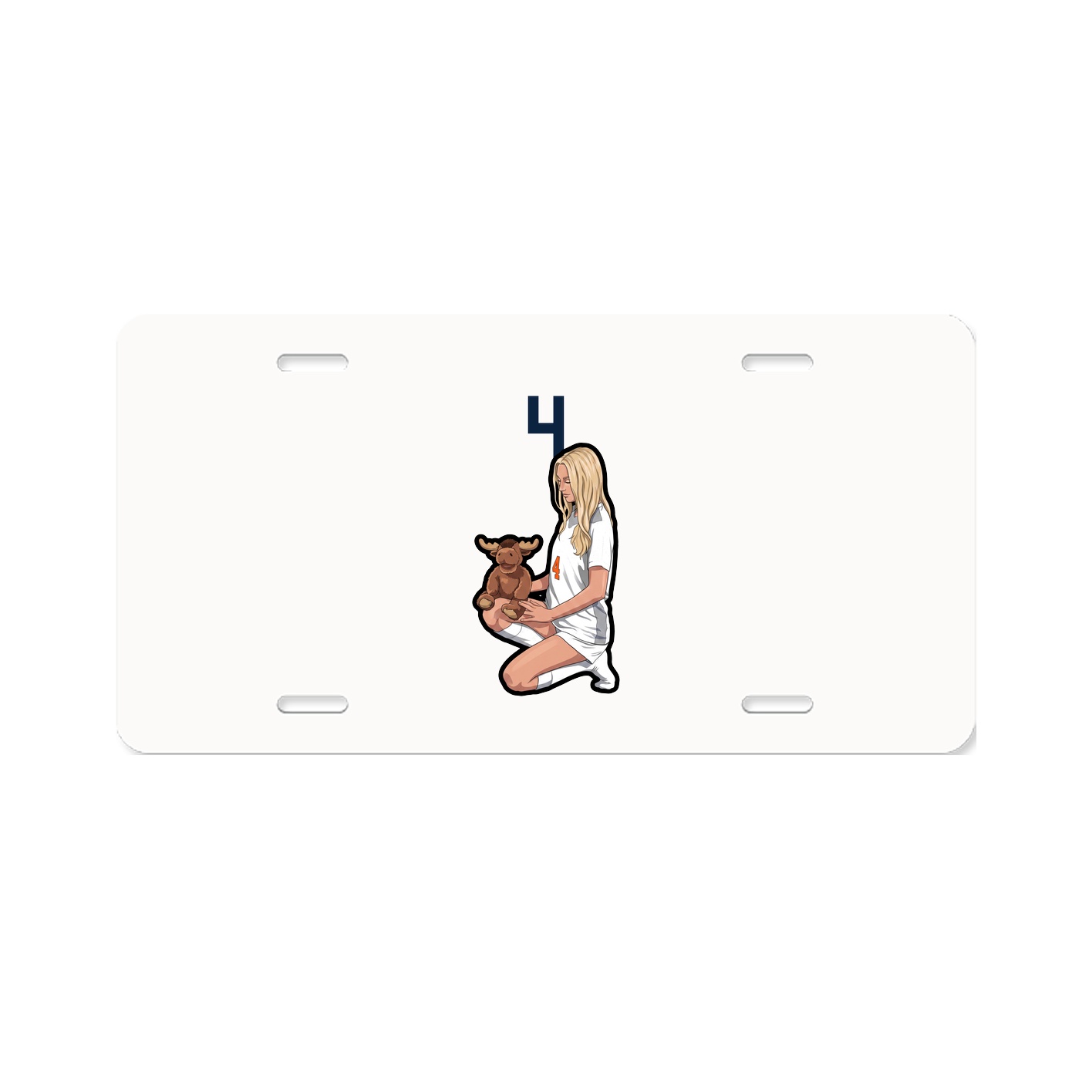 License Plate — Number Top in Classic