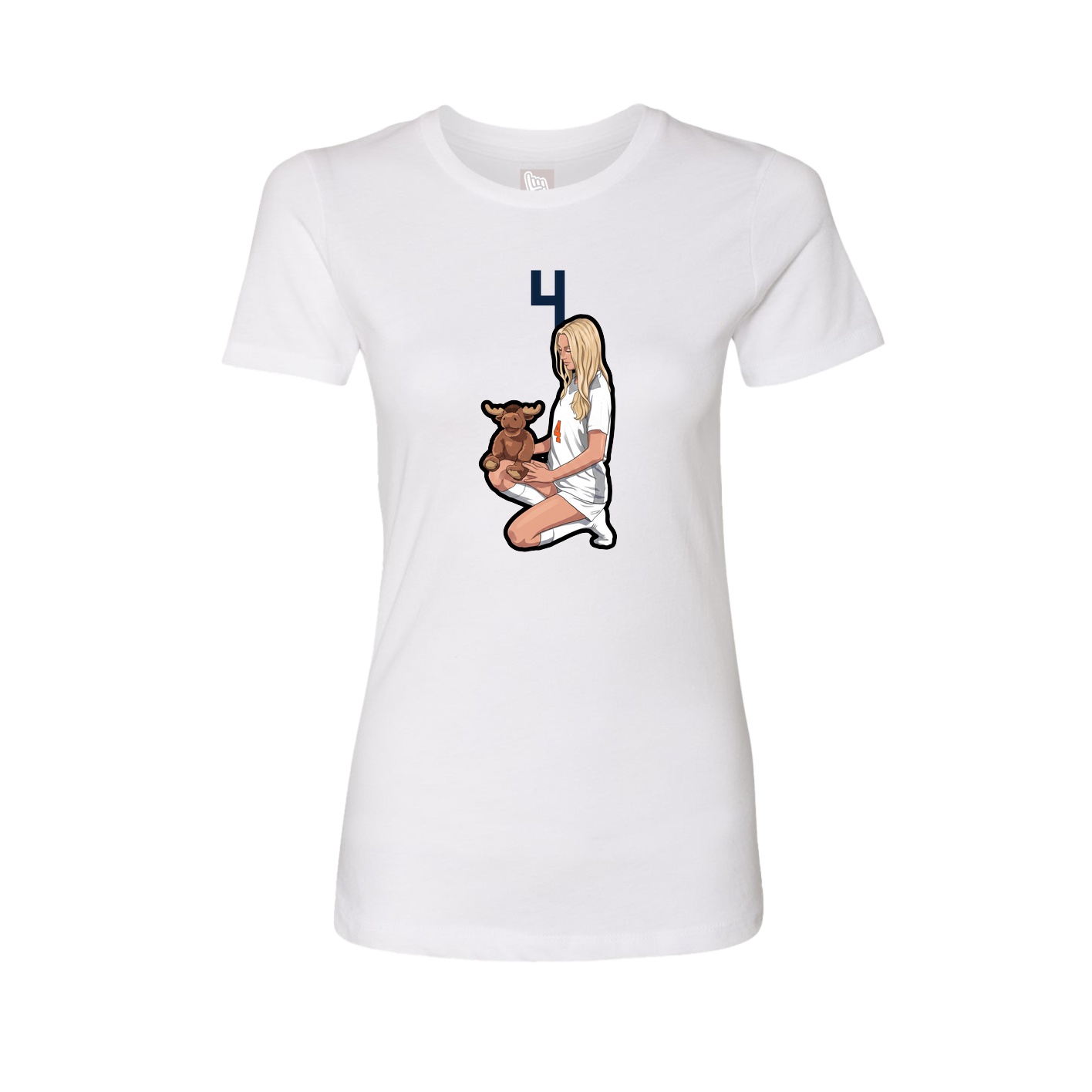 Womens Tee — Number Top in White