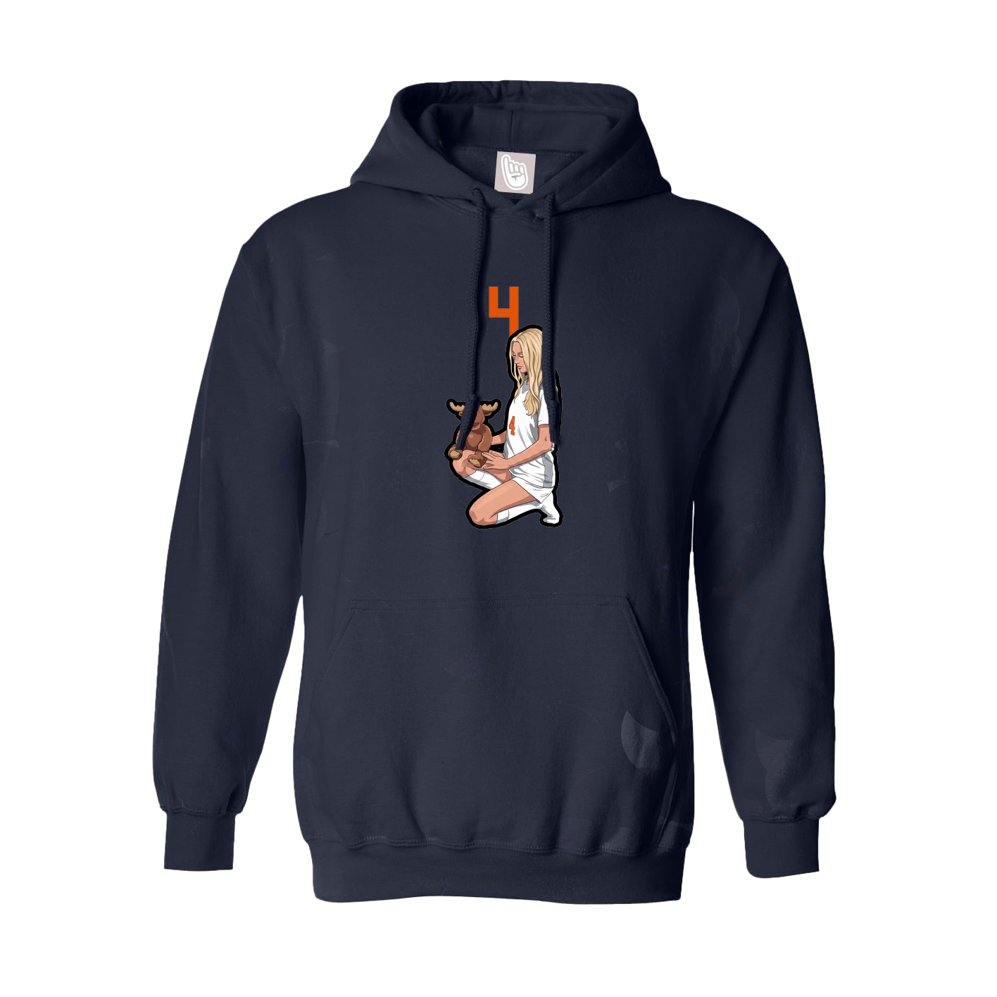 Hoodie — Number Top in Navy