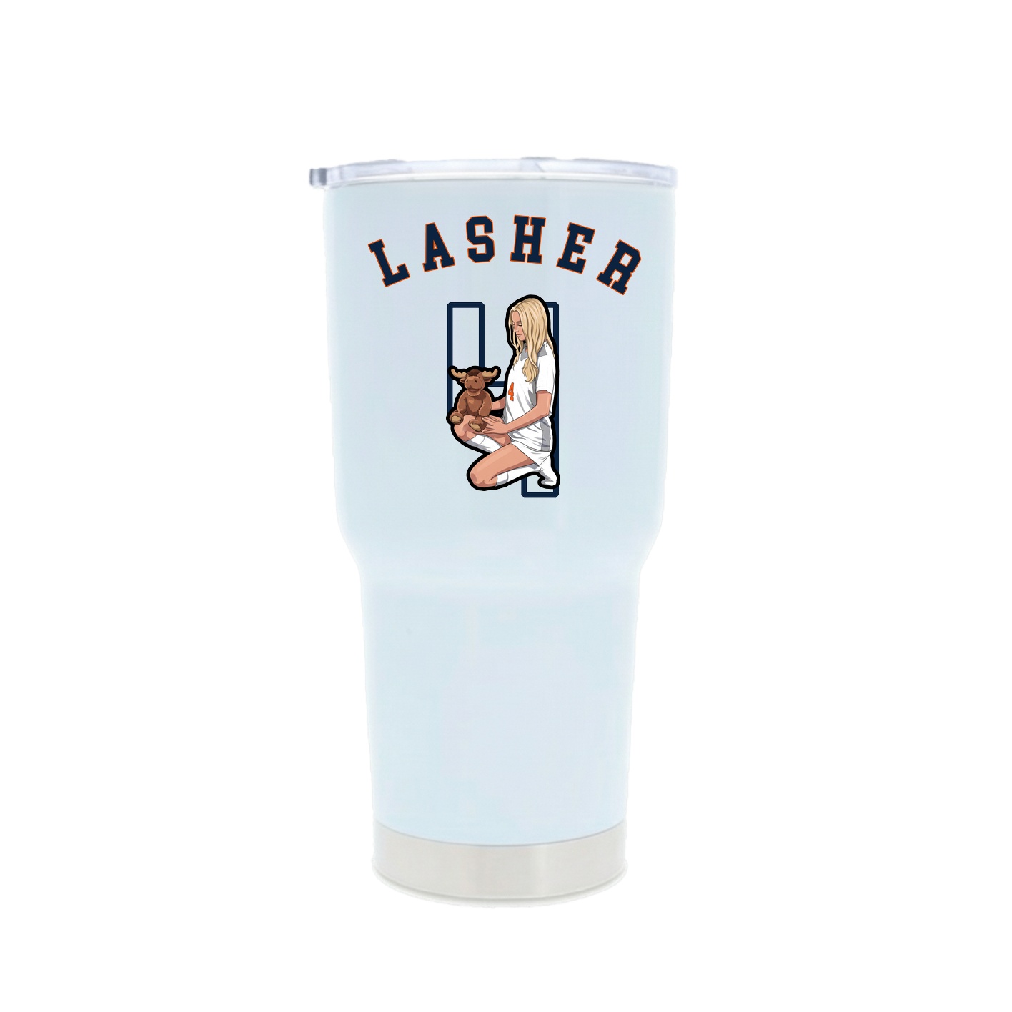 30oz Stainless Steel Tumbler — Shirsey Arch in White