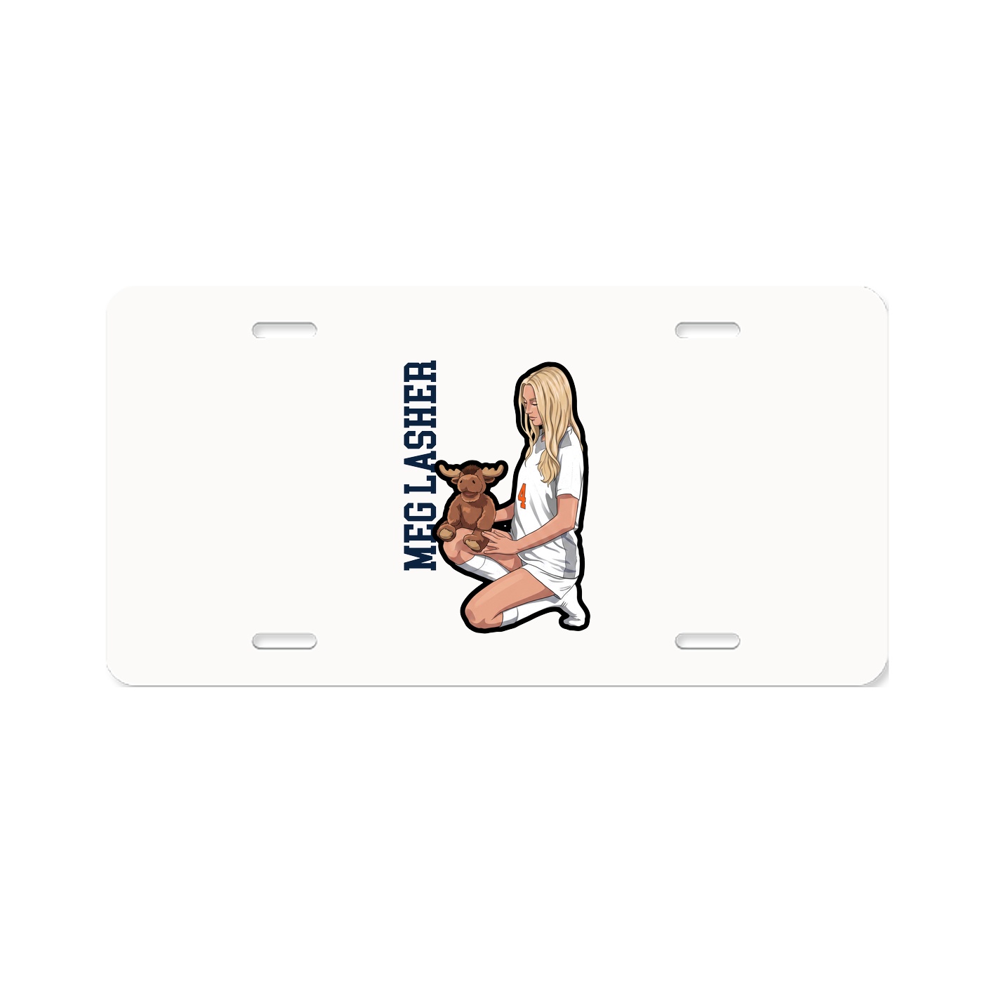License Plate — Name Vertical in Classic