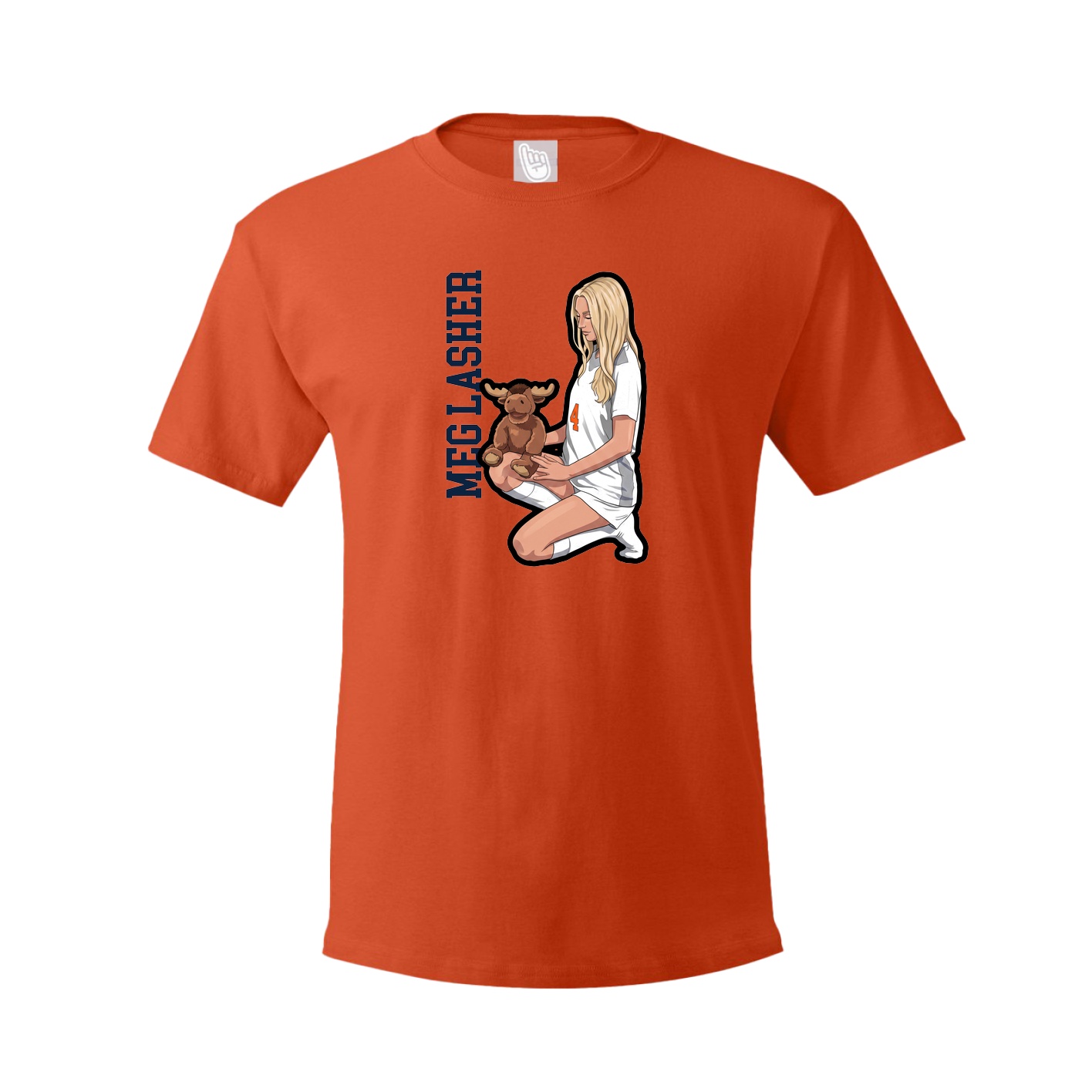 Youth Tee — Name Vertical in Orange