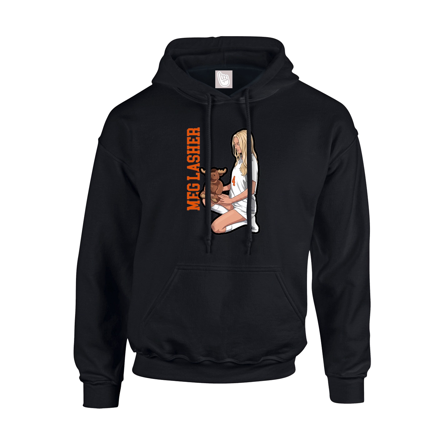 Youth Hoodie — Name Vertical in Black
