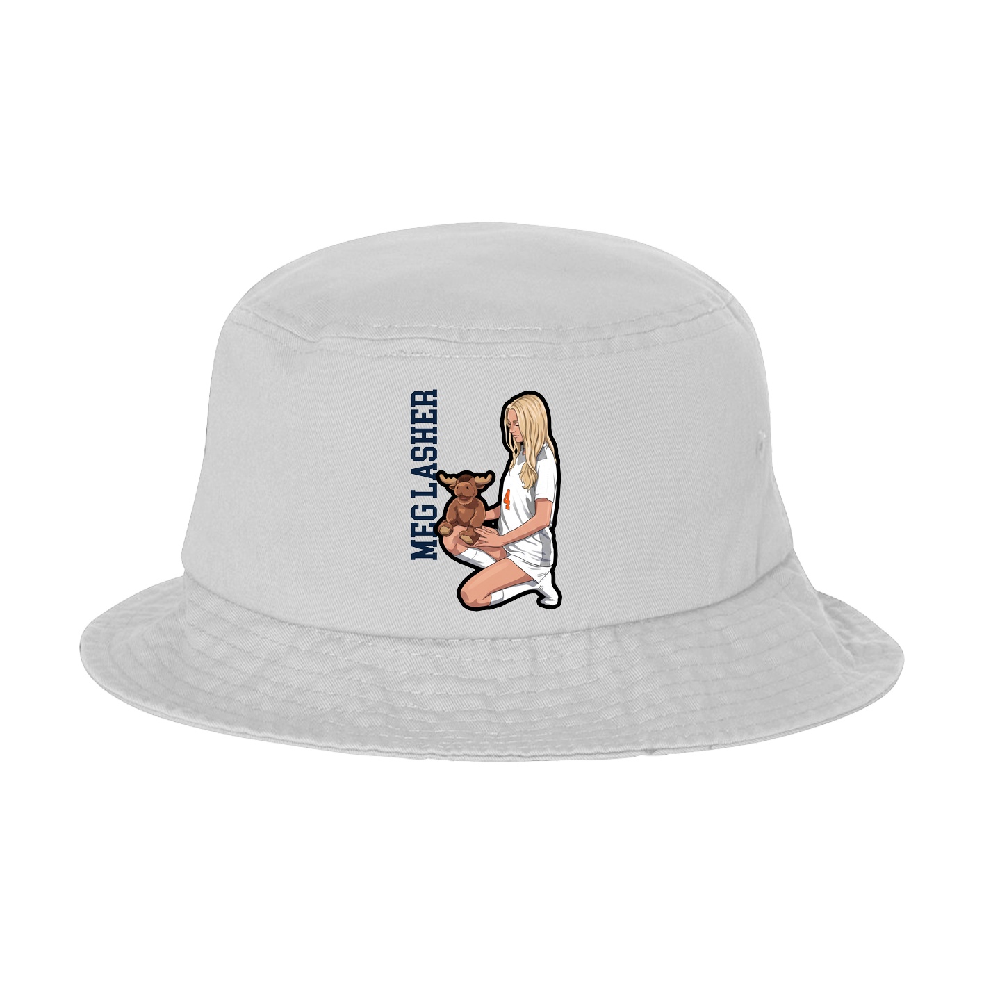 Bucket Cap — Name Vertical in White