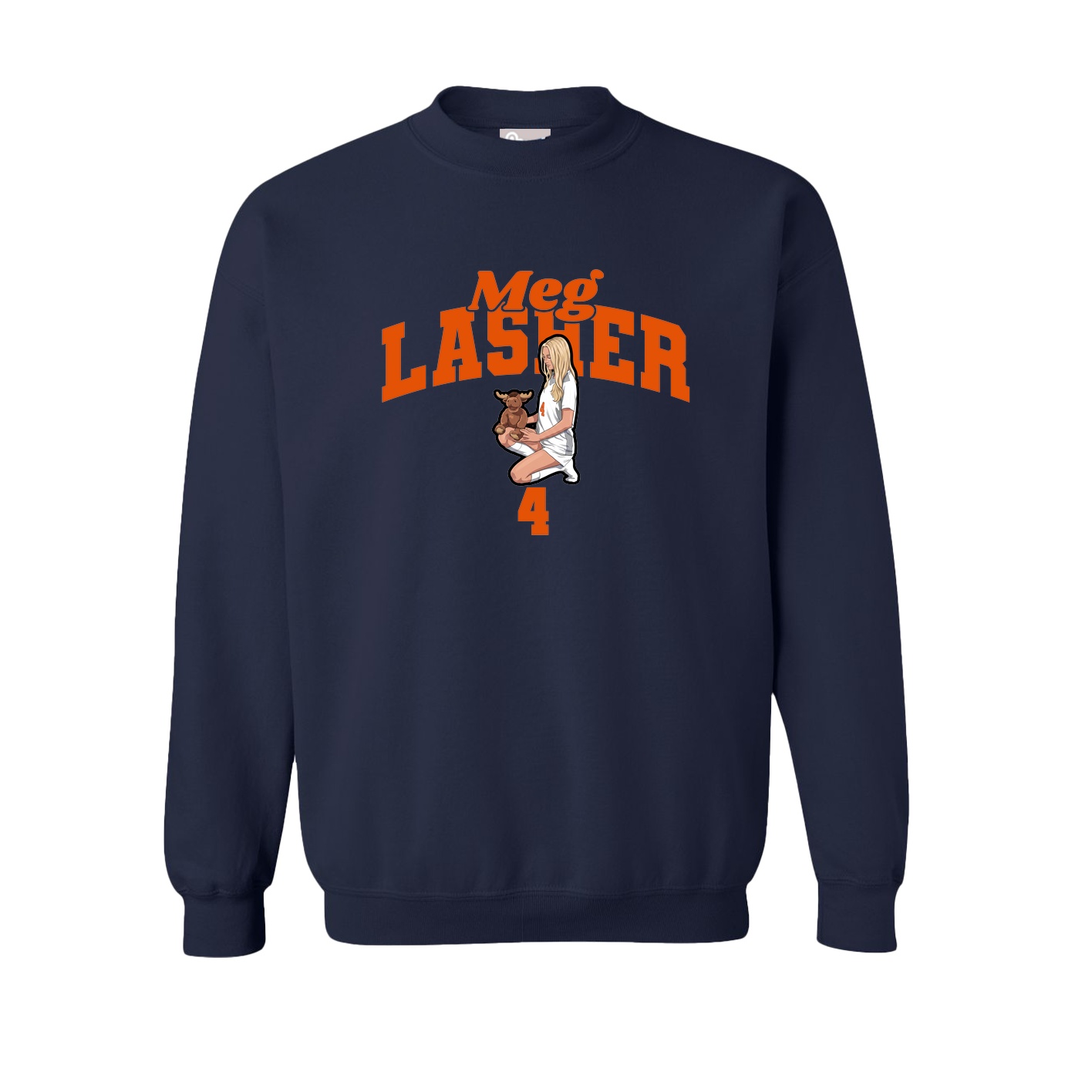 Fleece Crew — Signature Arch in Navy