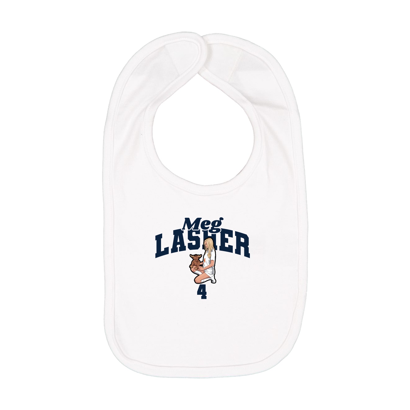 Infant Bib — Signature Arch in White