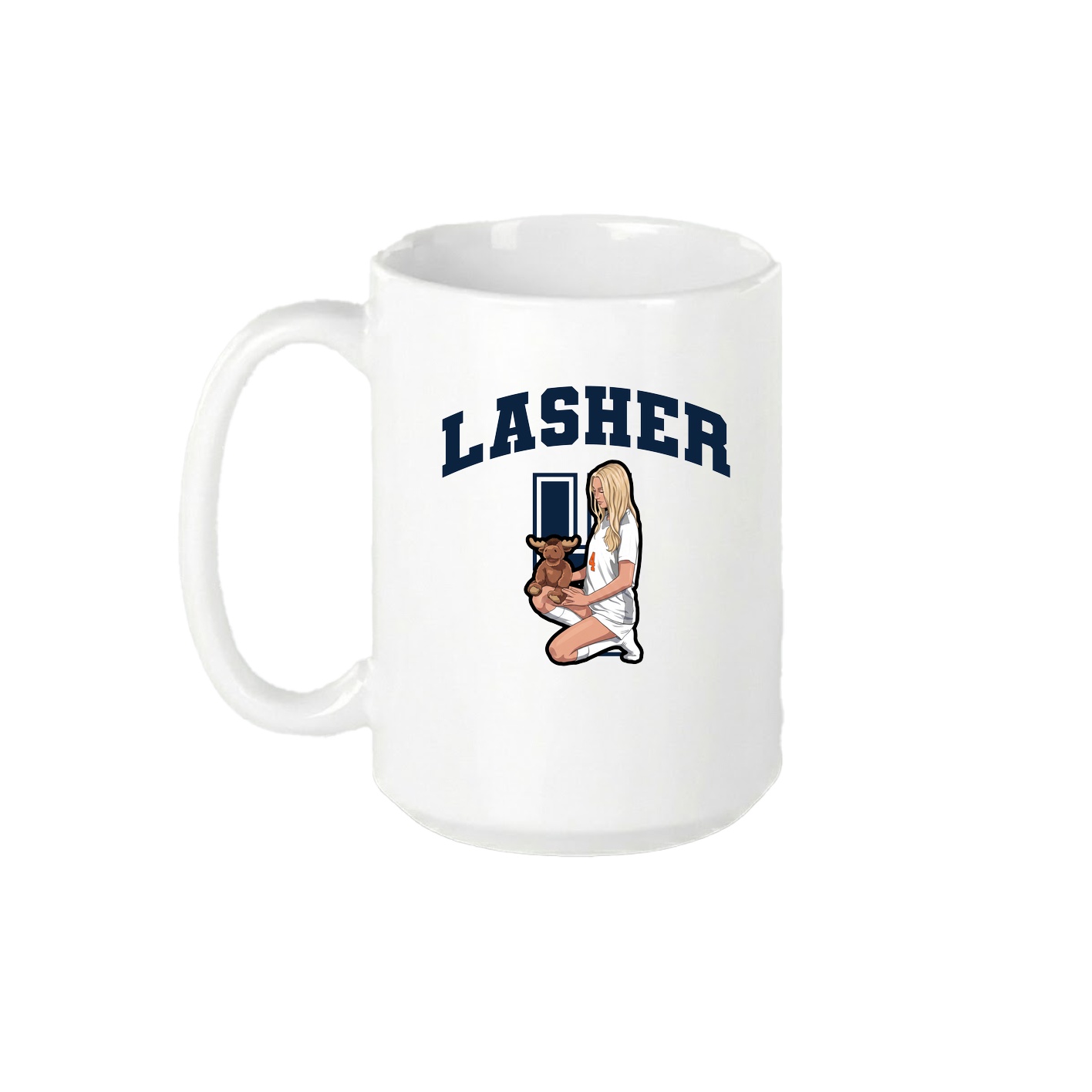 15oz Coffee Mug — Number in White