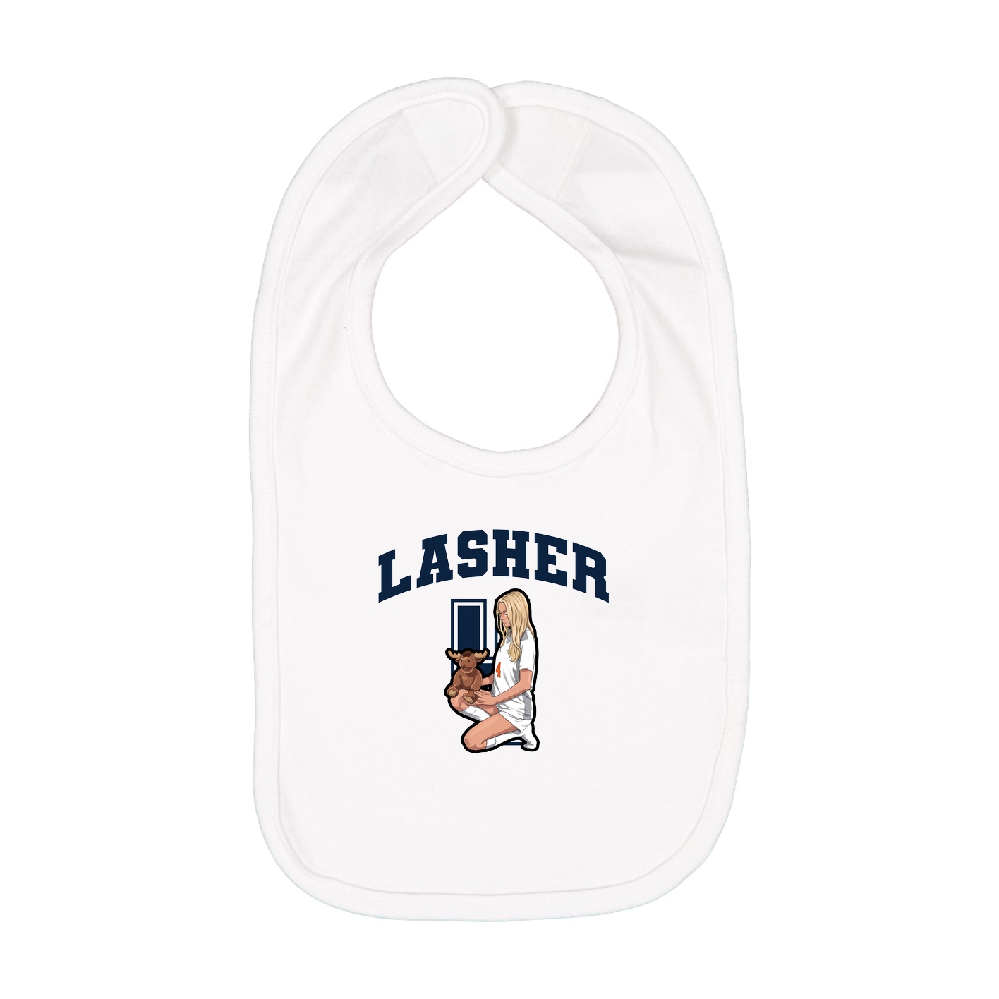 Infant Bib — Number in White