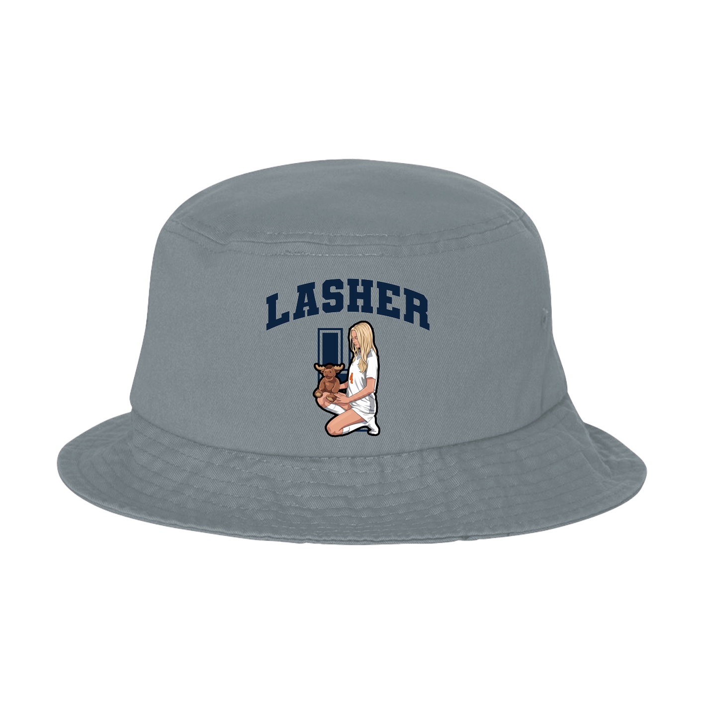 Bucket Cap — Number in Grey