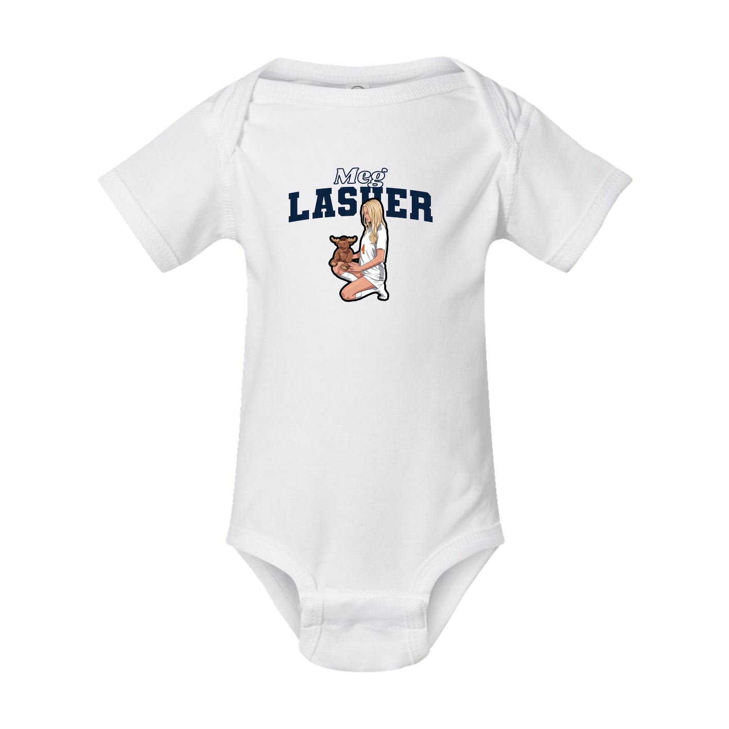 Baby Onesie — Name Arch in White