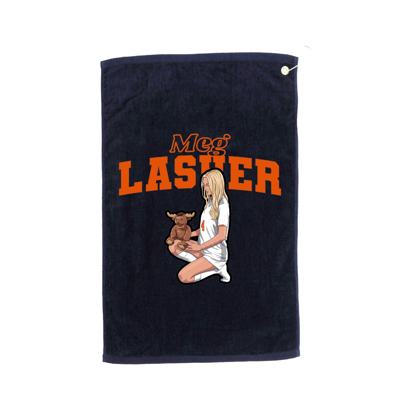 Golf Towel — Name Arch in Navy