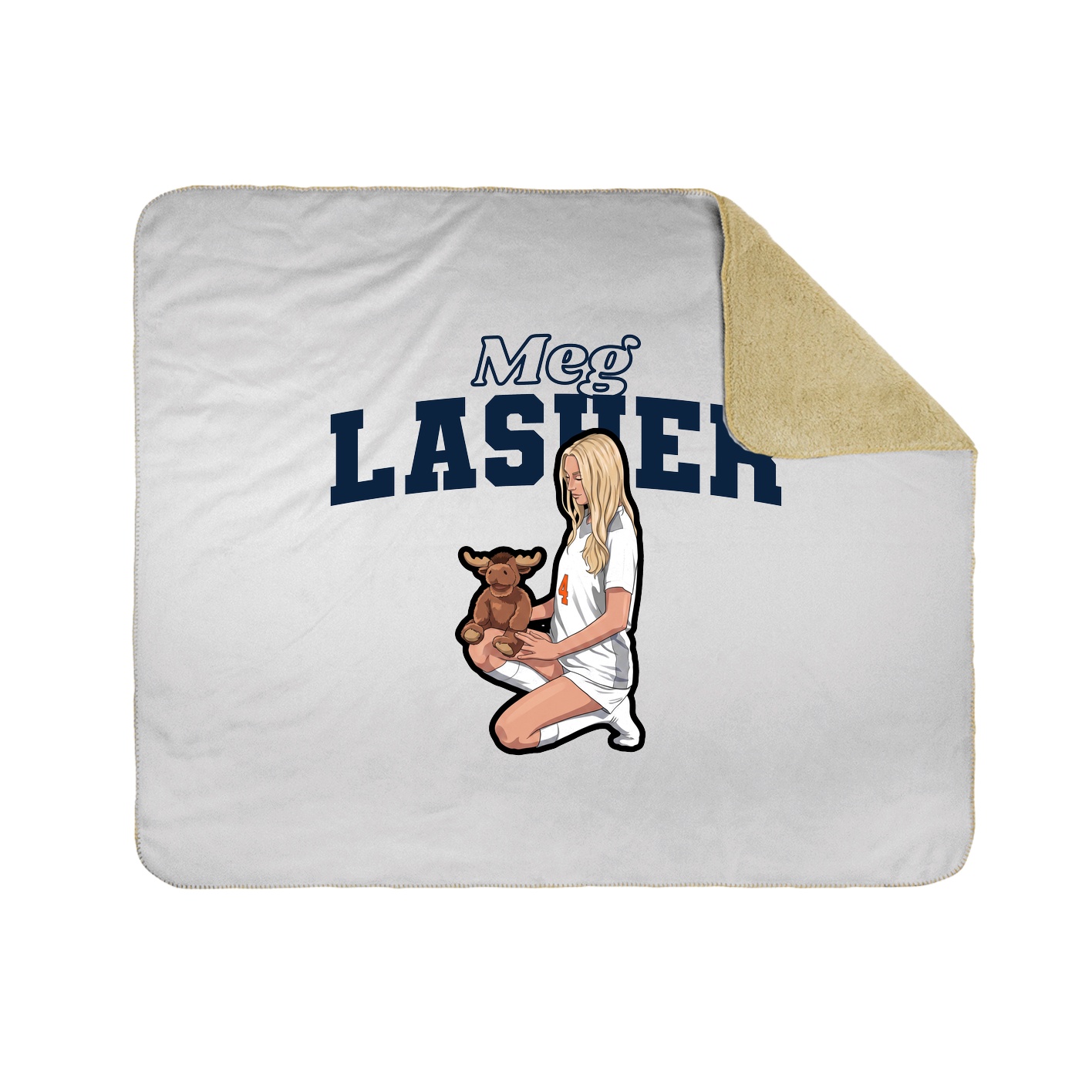 Throw Blanket — Name Arch in White
