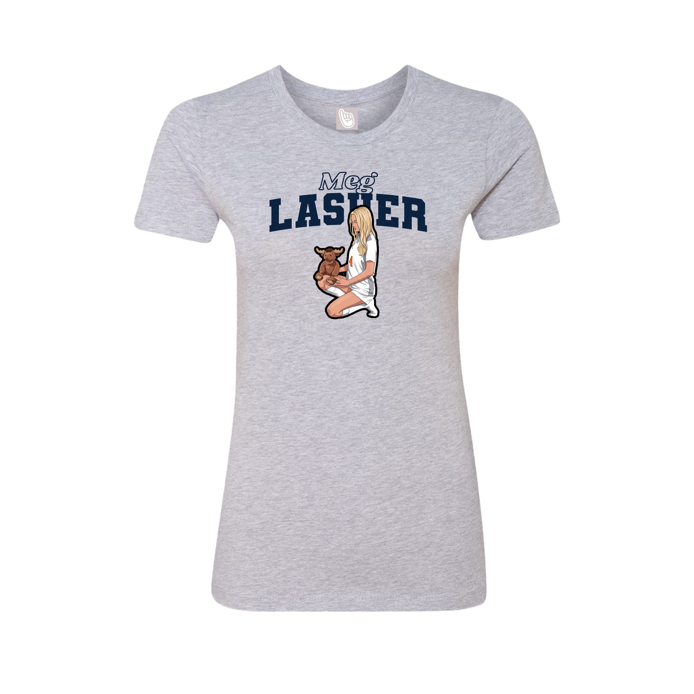 Womens Tee — Name Arch in Grey