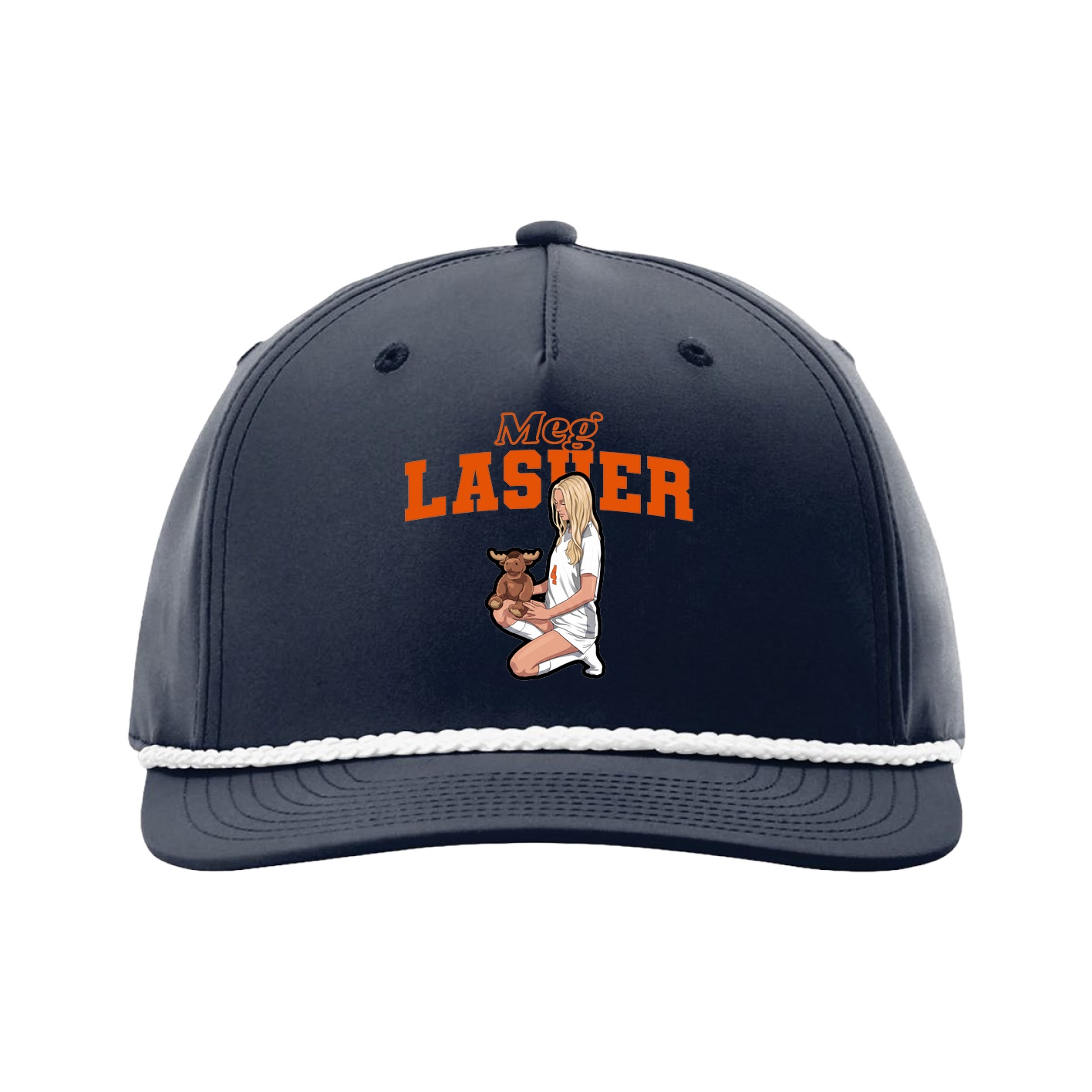 Five-Panel Classic Rope Cap — Name Arch in Navy