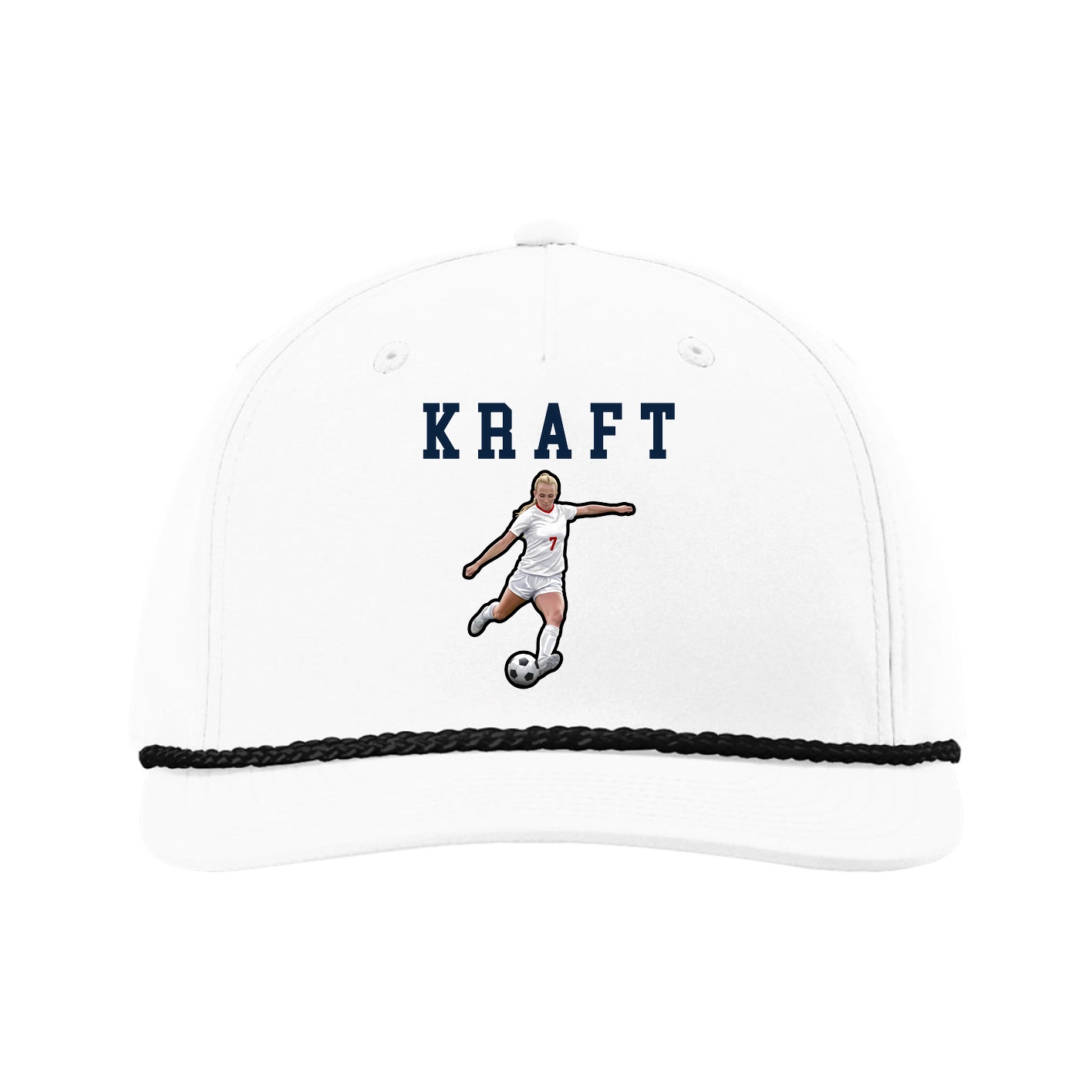 Five-Panel Classic Rope Cap — Shirsey in White