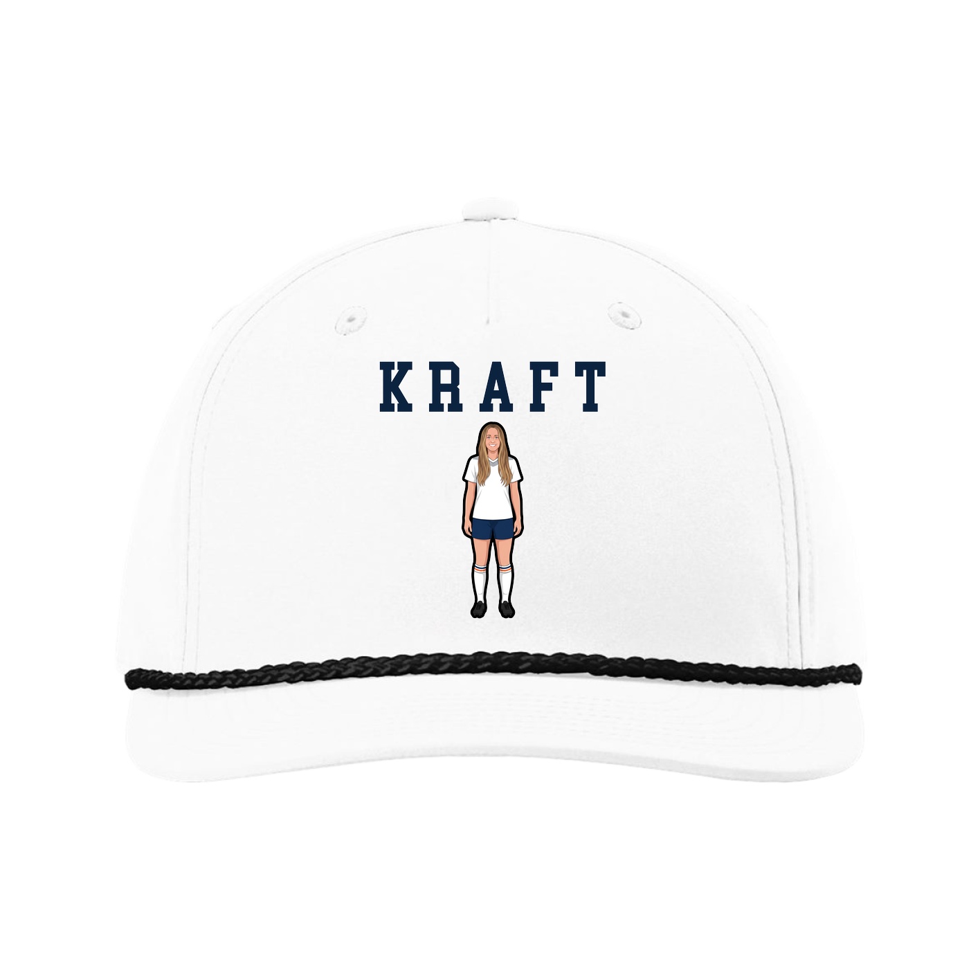 Five-Panel Classic Rope Cap — Shirsey in White